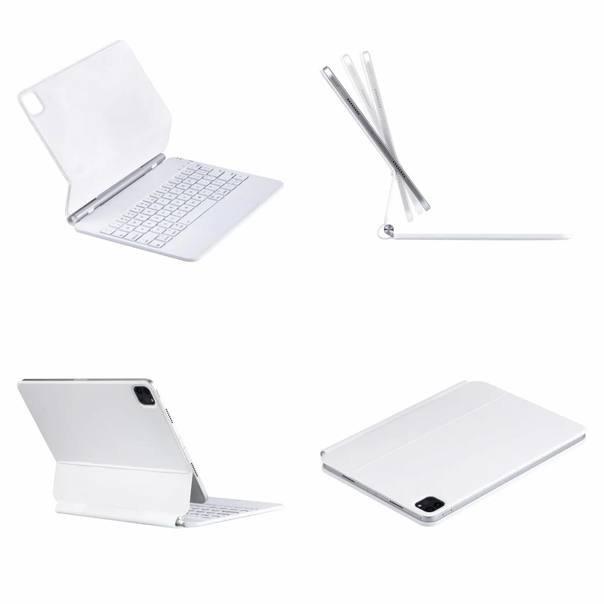 Magic Keyboard Case do iPad Air 11 cali (M3/M2, 2025/2024), Pro 11 (4/3./2./1. Gen) & Air 5./4. Gen 10,9", magnetyczna obudowa klawiatury z gładzikiem, QWERTZ