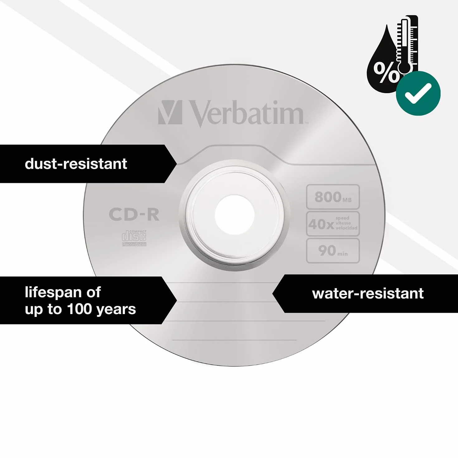 Verbatim 800MB CD-R Datalife Jewel Case 10 szt