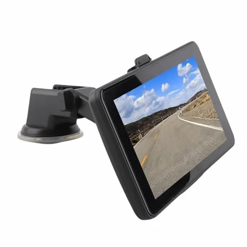 Nawigator GPS, 7-calowy Ekran Dotykowy HD Nawigacja GPS ze Wskazówkami Głosowymi dla Win CE6.0, 256MB R AM 8GB ROM, Przenośny System GPS dla Samochodów Ciężarowych Autobusów