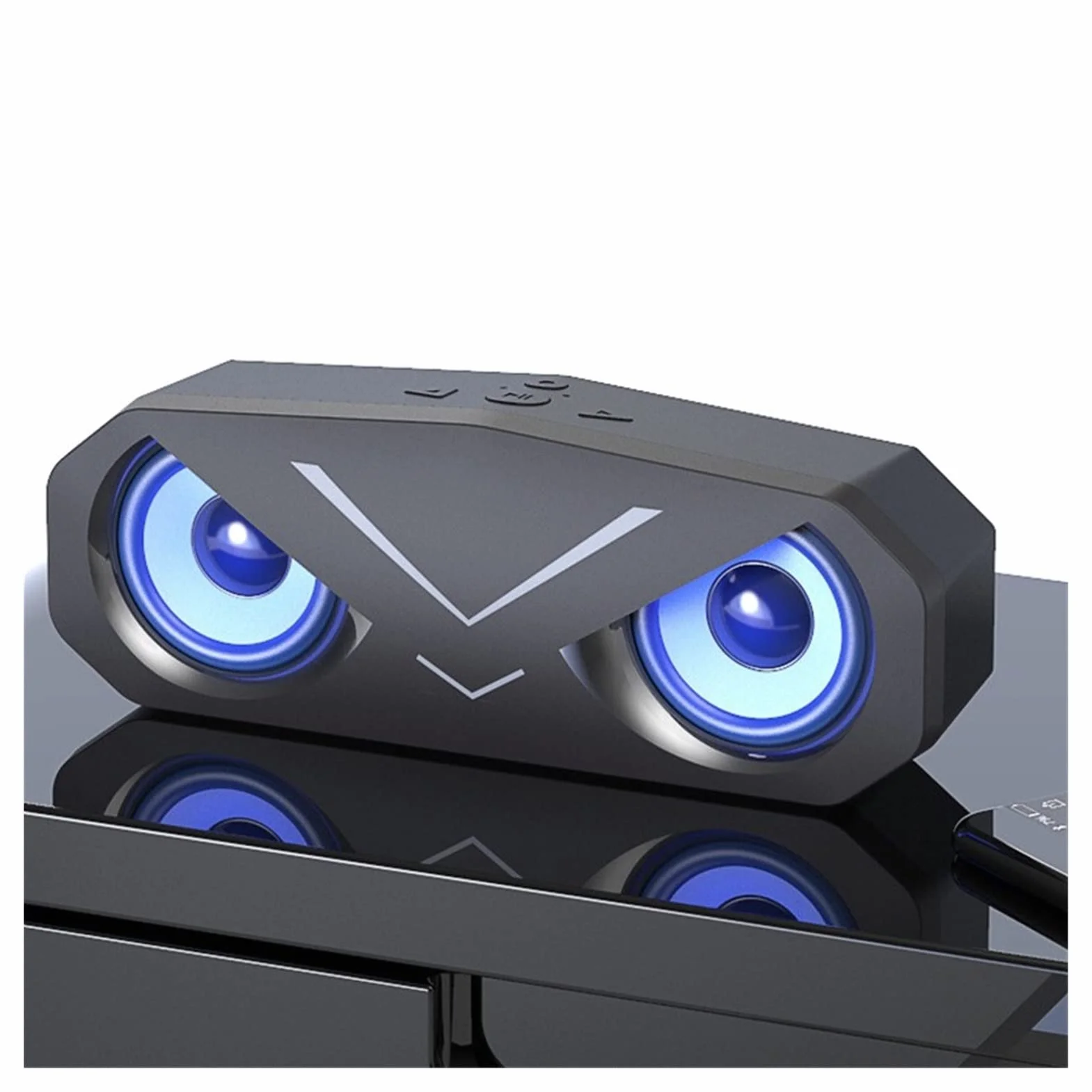Głośnik komputerowy Bluetooth Bar Bass Bass DOPROWADZIŁO Dis-Play Subwoofer Głośnik dla PC. Obsługa kolumn przenośnych laptopa TF. Karta (Color : Black Speakers, Size : Medium)