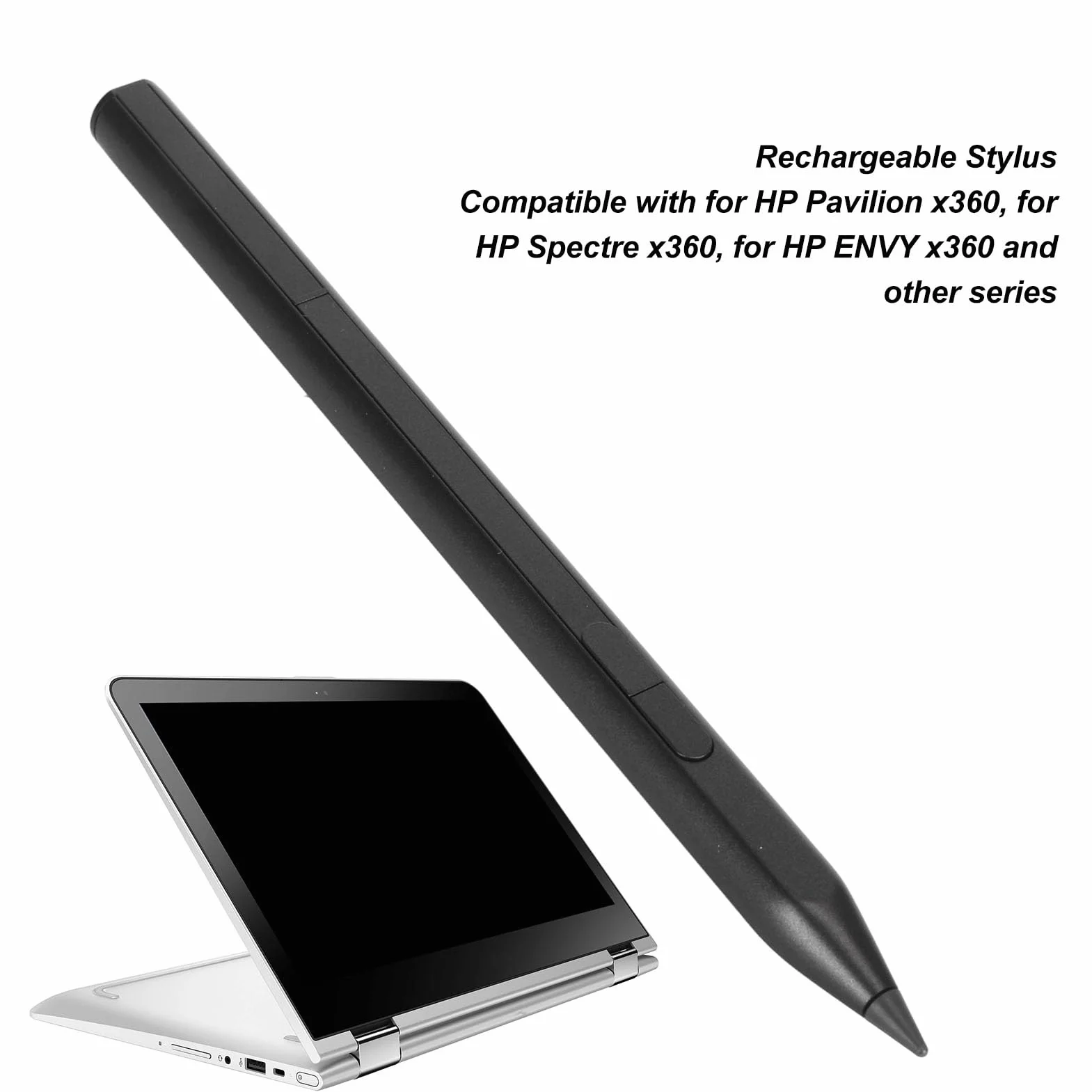 Rysik do Laptopa HP, Rysik Magnetyczny 4096 z czułością na Nacisk, Wymienne Pióro do Ekranów Dotykowych do HP Pavilion X360, Spectre X360, ENVY X360 itp.