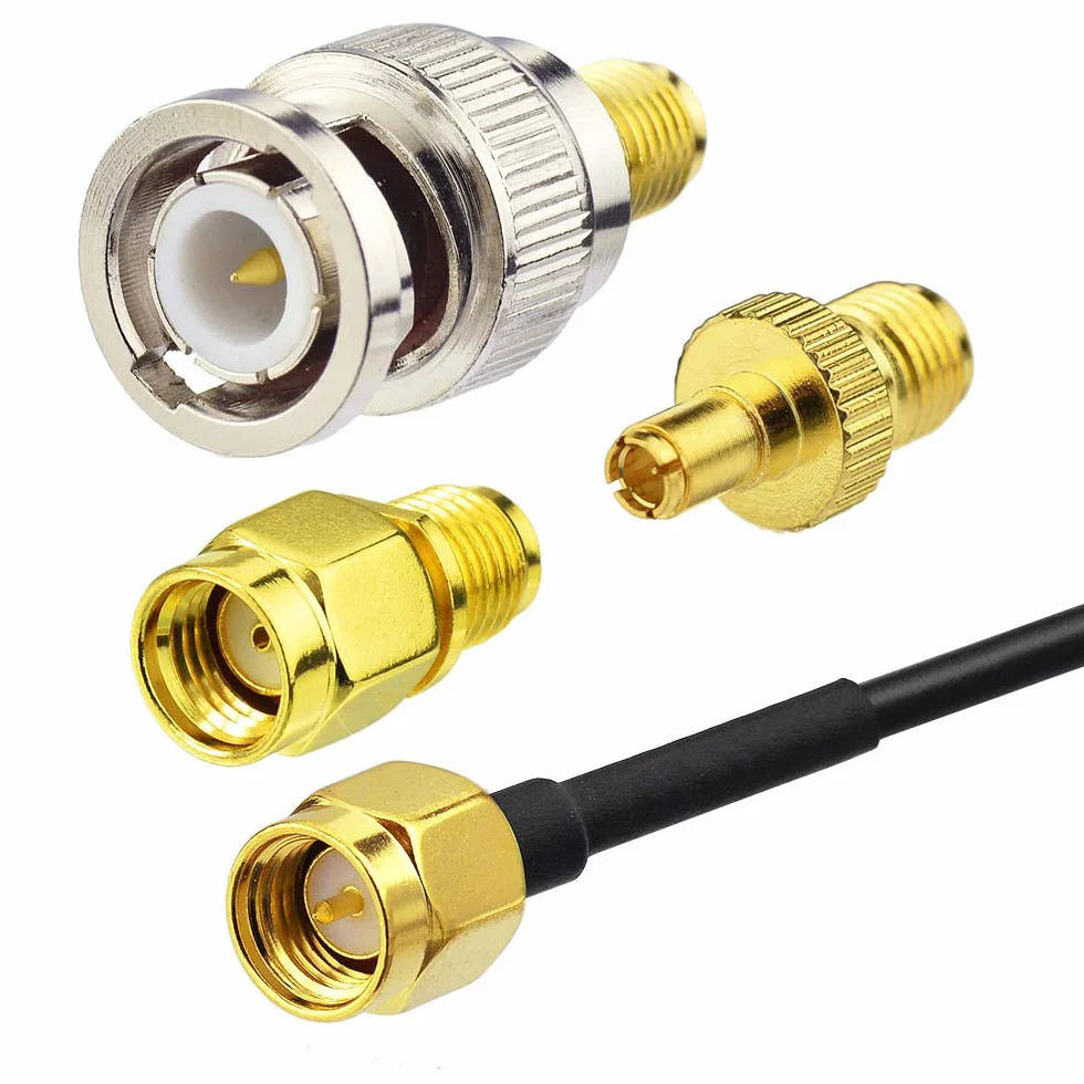 Eightwood Antena GSM 4G LTE 3dBi SMA Złącze szklane złącze męskie BNC/TS9/RP-SMA Adaptery do bezprzewodowego routera Wifi DAB DAB+ radio samochodowe telefon komórkowy
