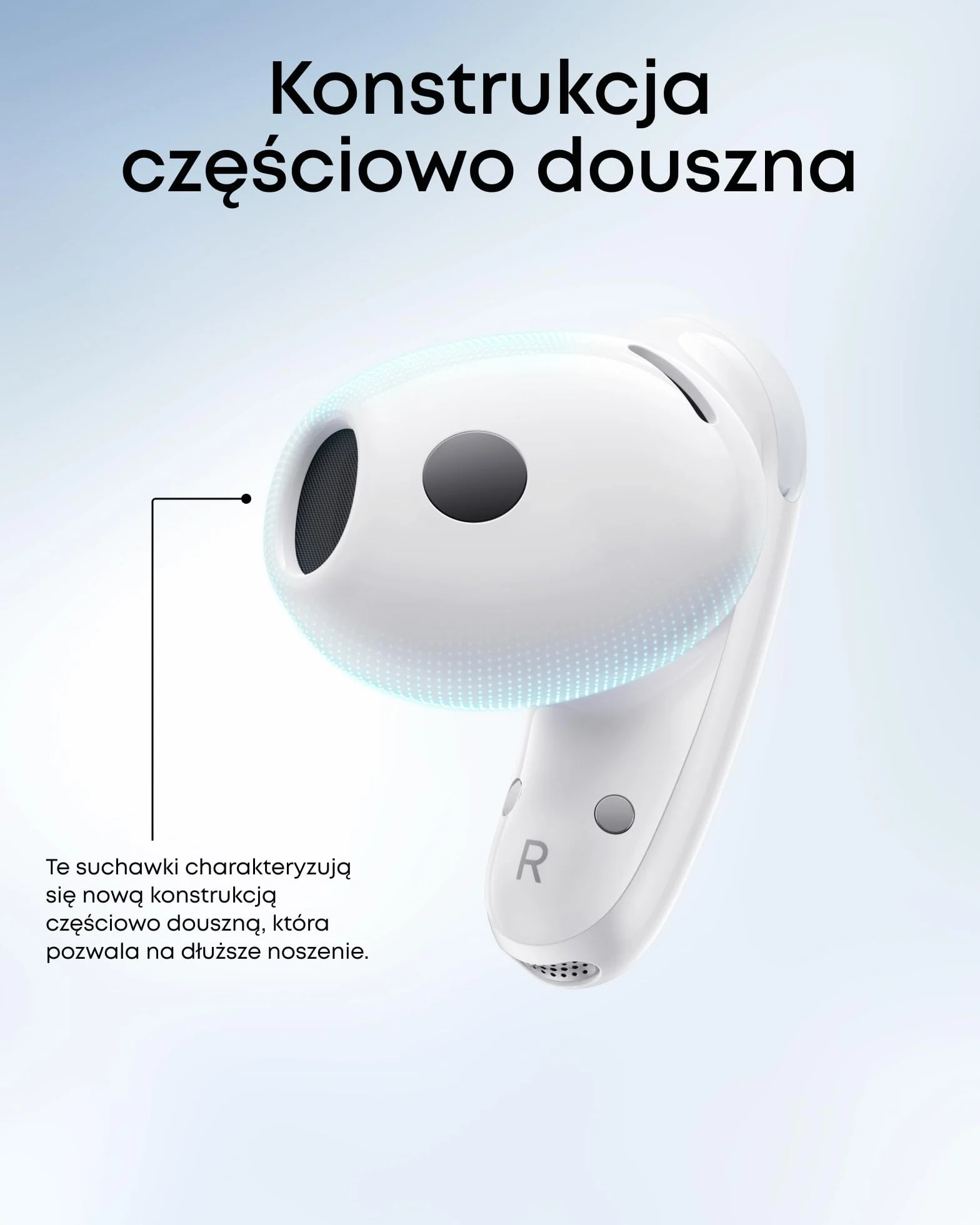 soundcore słuchawki douszne Liberty Buds, ANC, szybkie ładowanie (biały) | TWS, ANC, 4 rozmiary wkładek, tłumaczenie AI (100 języków), lepsza jakość rozmów z AI, częściowo douszna konstrukcja