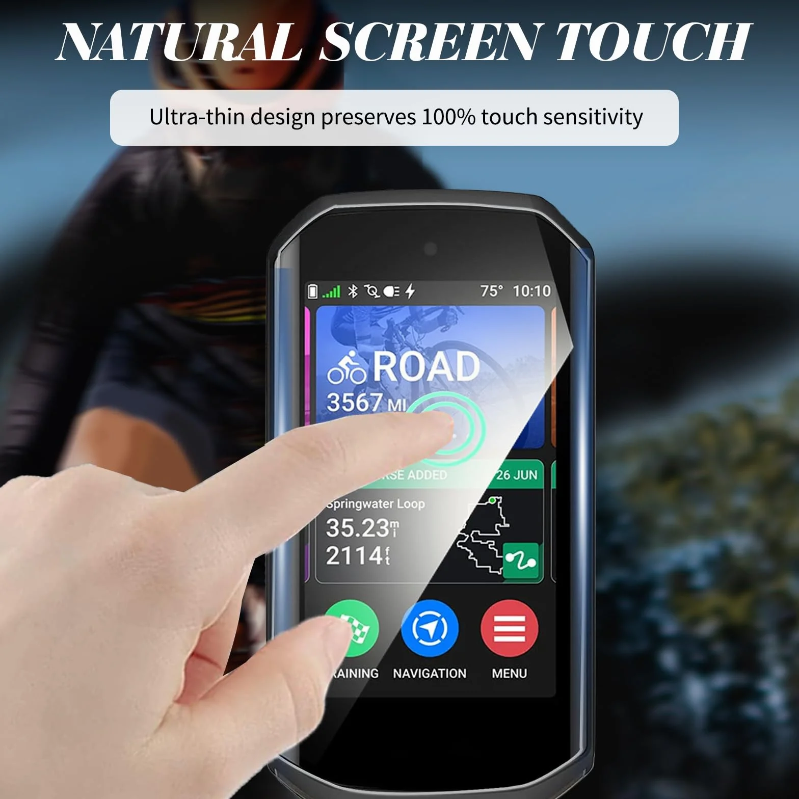 4 Szt. Kompatybilnych z Garmin Edge 1050 Full-Cover Folia Ochronna na Pełny Ekran, 3D, Zakrzywiona Powierzchnia, Antyrefleksyjna, Matowa