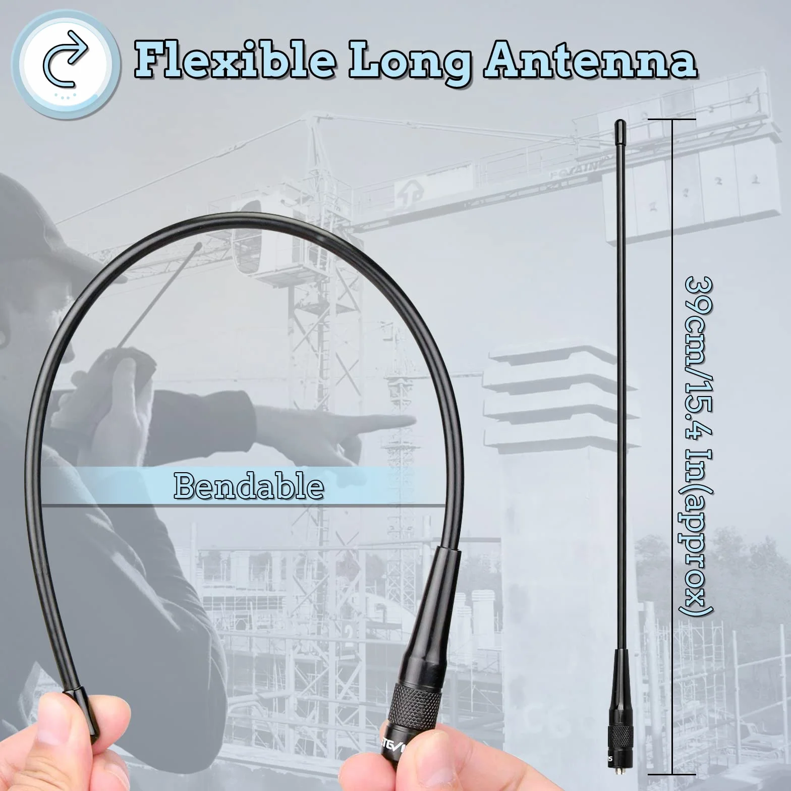 Retevis RHD771 antena walkie talkie SMA-F dwuzakresowa VHF UHF 144/430 kompatybilna z Baofeng UV-5RE UV-5R BF-888S UV-82