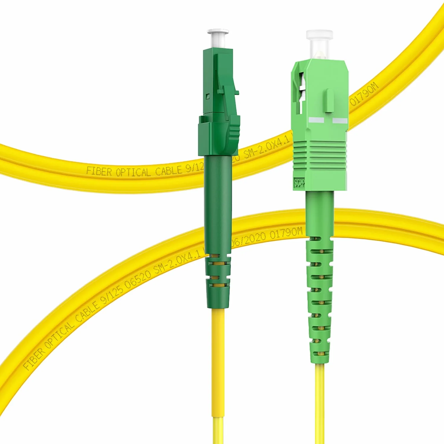Kabel optyczny LC APC na SC APC, światłowodowy LSZH 30 m kabel krosowy jednomodowy kabel z włókna szklanego Simplex 9/125μm