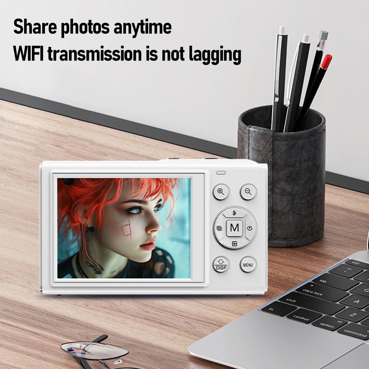 Aparat Cyfrowy, Podwójne Ekrany 5K 80MP, Aparat 2,8 Cala 1,5 Cala, Przenośny Mały Punkt i Fotografuj Aparaty Cyfrowe z 18 -krotnym Zoomem, Akumulator do ładowania Wi -Fi dla (64GB)