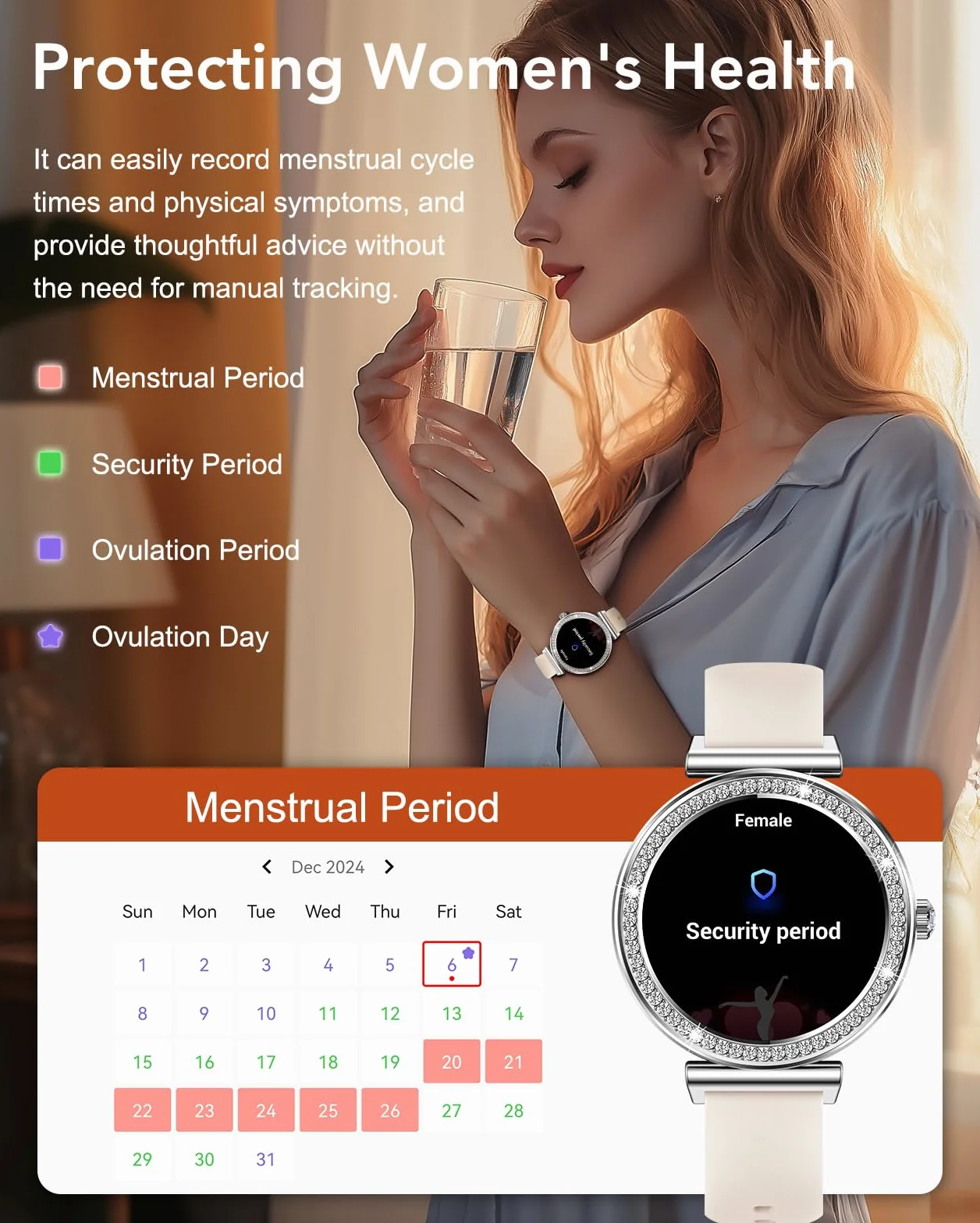 CIVO Smartwatch damski, funkcja telefonu, zegarek na rękę: sportowy tracker fitness, kompatybilny z systemem Android i iOS, pomiar ciśnienia krwi, pulsometr, zegarek fitness, srebrny, wodoszczelny