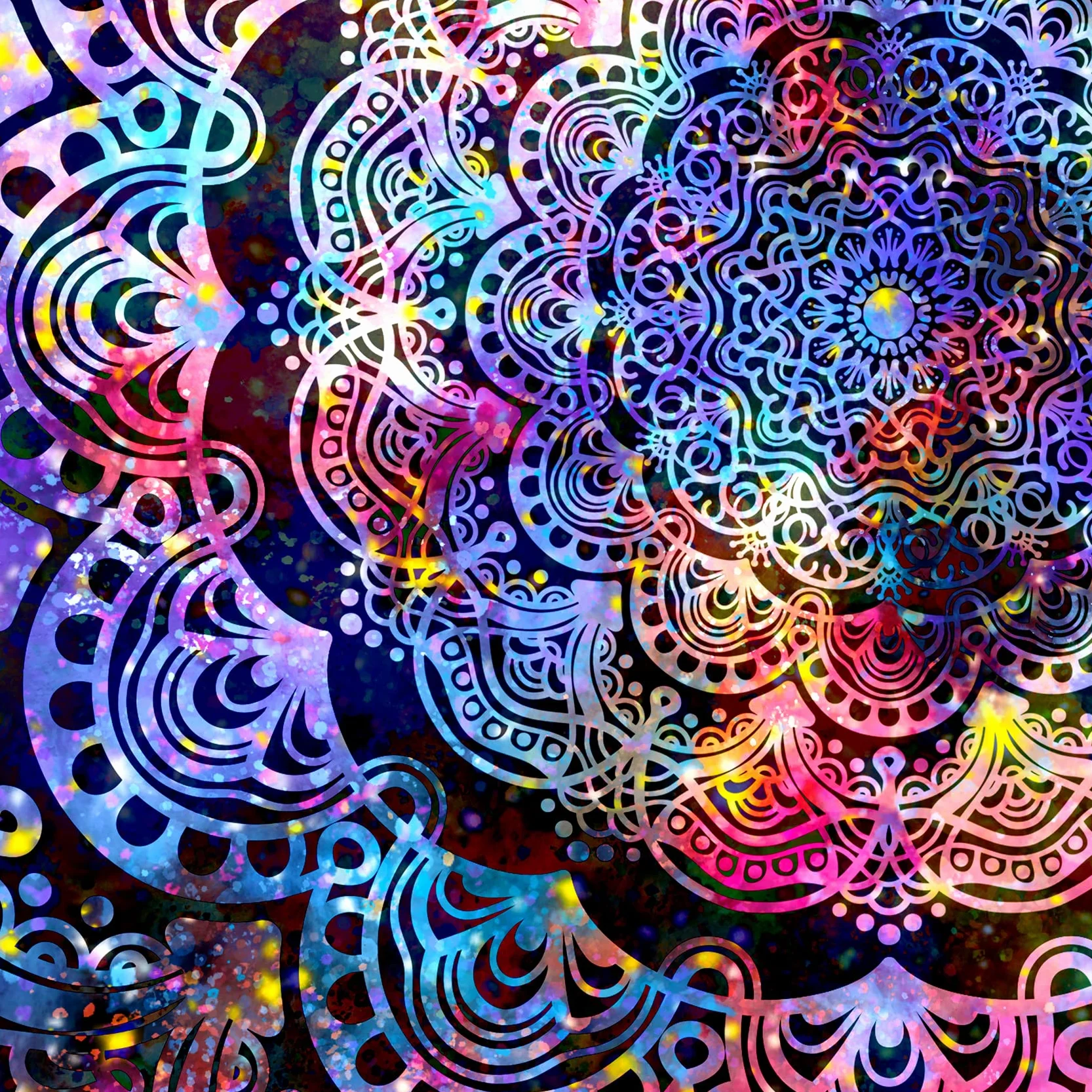 Folia na laptopa, abstrakcyjna folia samoprzylepna do notebooka, naklejka ochronna Vinyl Skin Sticker (13-14 cali, LP68, mandala)