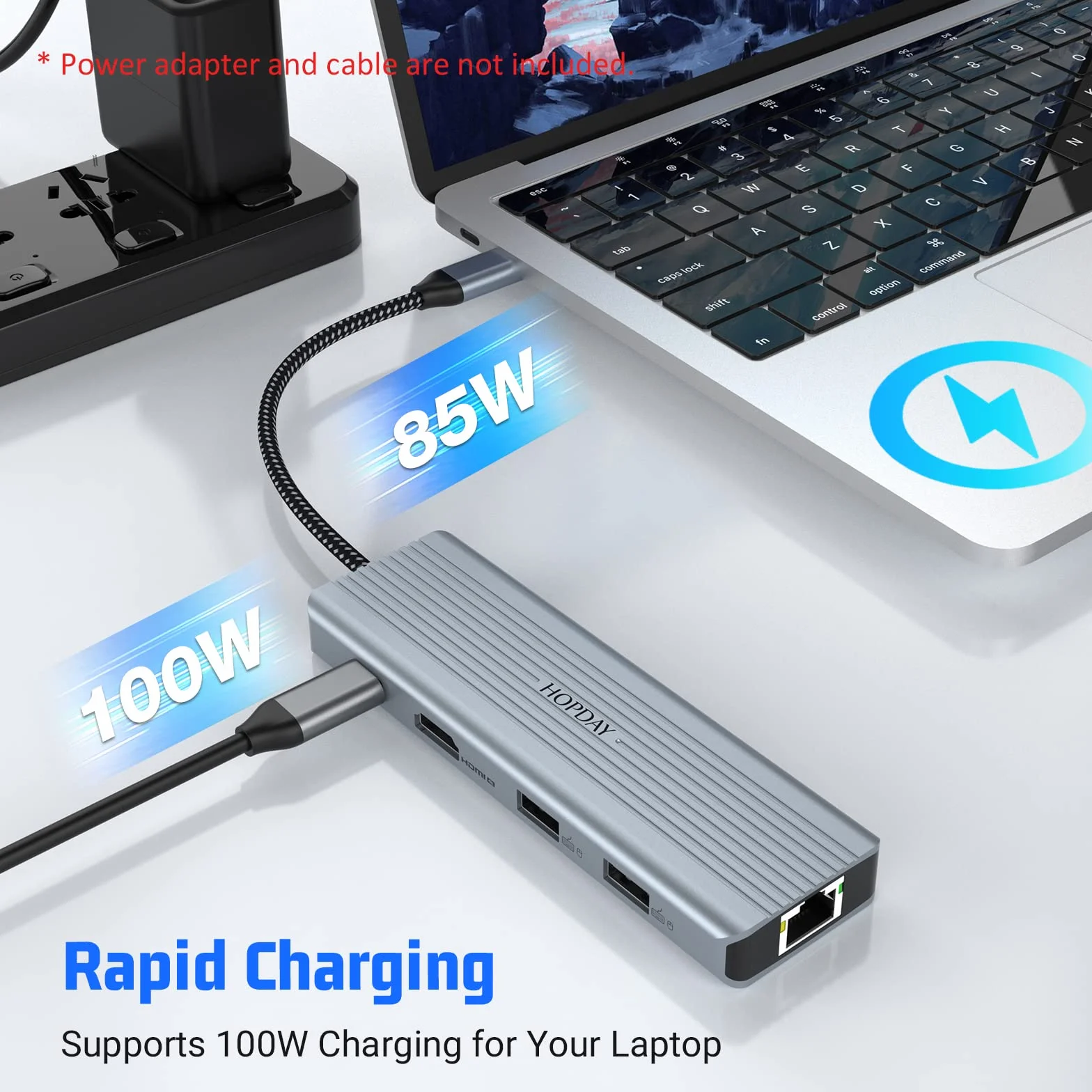 Hub USB C, stacja dokująca 10 w 1, podwójny monitor, adapter do laptopa (Gigabit Ethernet, 4K HDMI, USB 3.0, PD 100 W, MIC 3,5 mm, czytnik SD/TF) do MacBook Pro/Air, HP, Lenovo, Dell