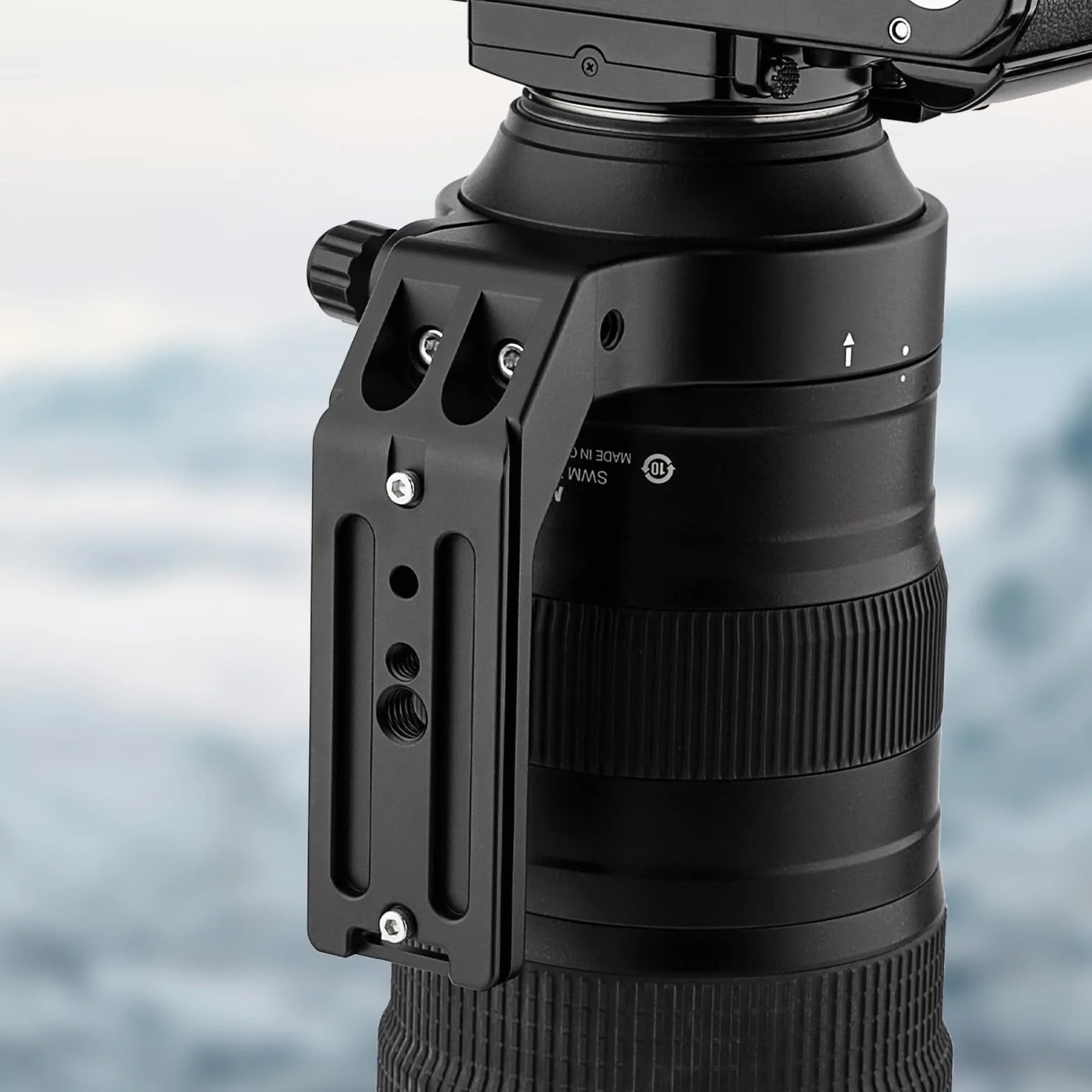 Haoge LMR-N25 kołnierz obiektywu stopa pierścień do statywu Nikon AF-S Nikkor 200-500mm f/5.6E ED VR obiektyw wbudowany Arca Swiss Type Quick Release Plate