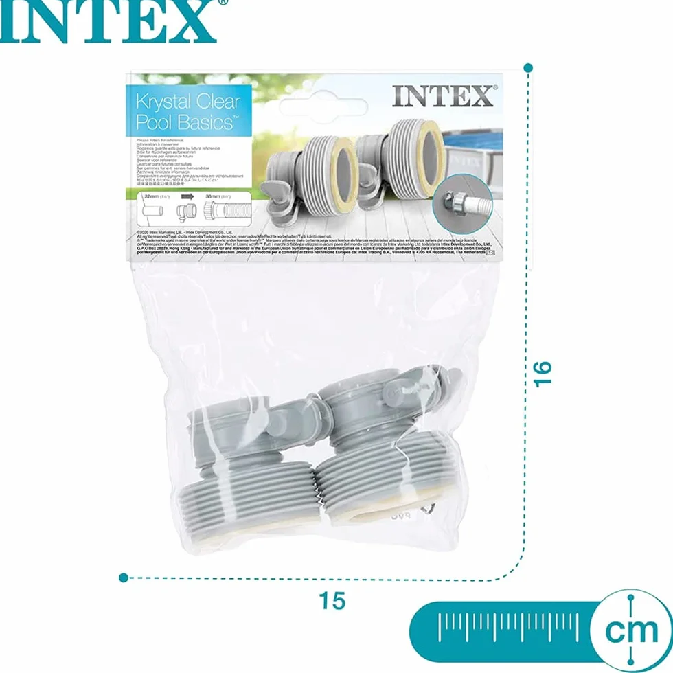 Intex Adapter Typu B do Pomp 2 Sztuki Szary 29061