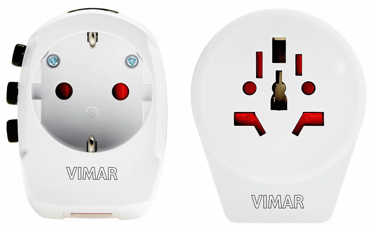 Vimar 0A32303B Uniwersalny adapter podróżny + USB biały