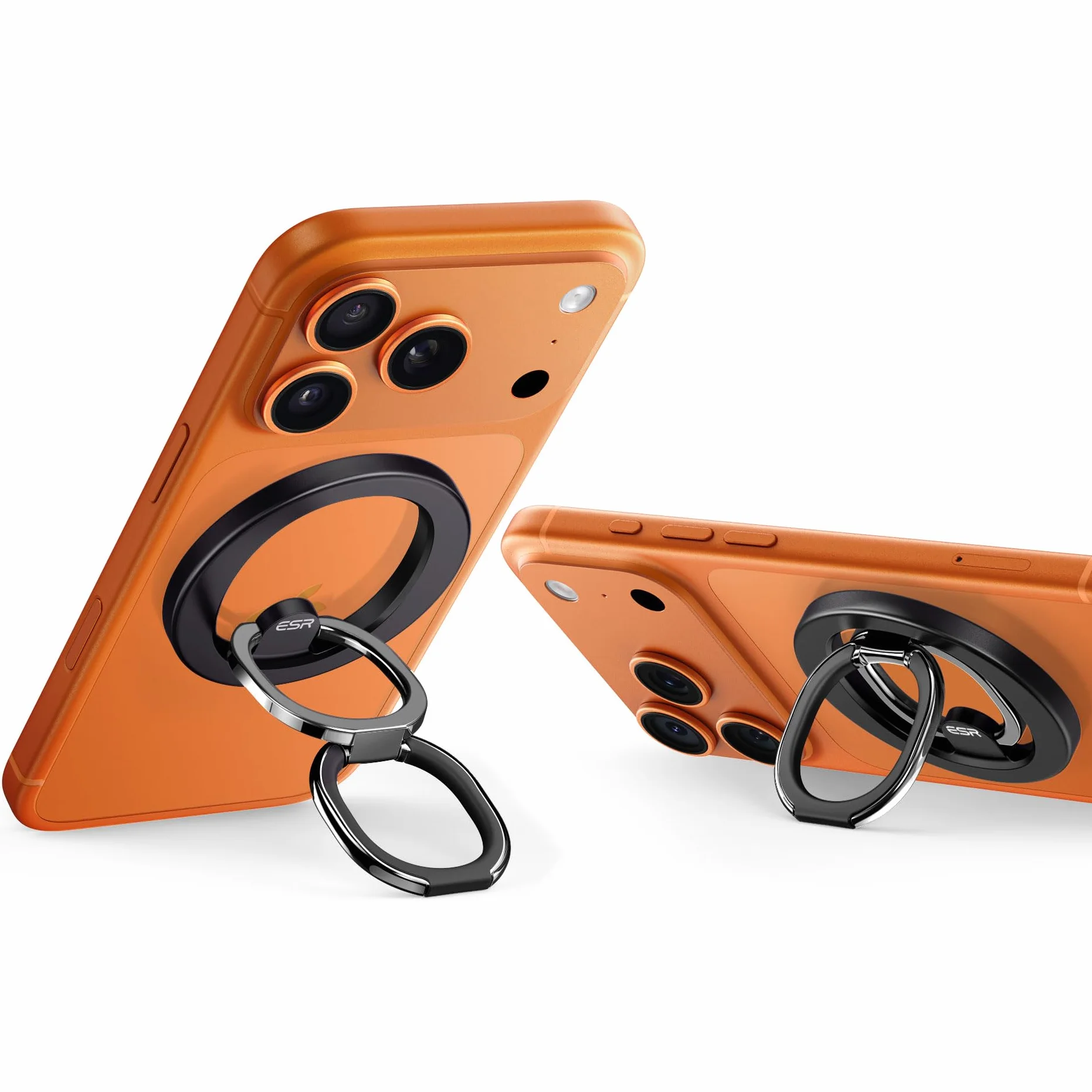 ESR MagSafe Ring Holder, podwójny pierścień magnetyczny uchwyt na telefon do wszystkich smartfonów, stop MagSafe stojak na telefon iPhone Air 17 Pro Max 16 15 14 Plus 13 12-7, Galaxy S25, Pixel 10 (2