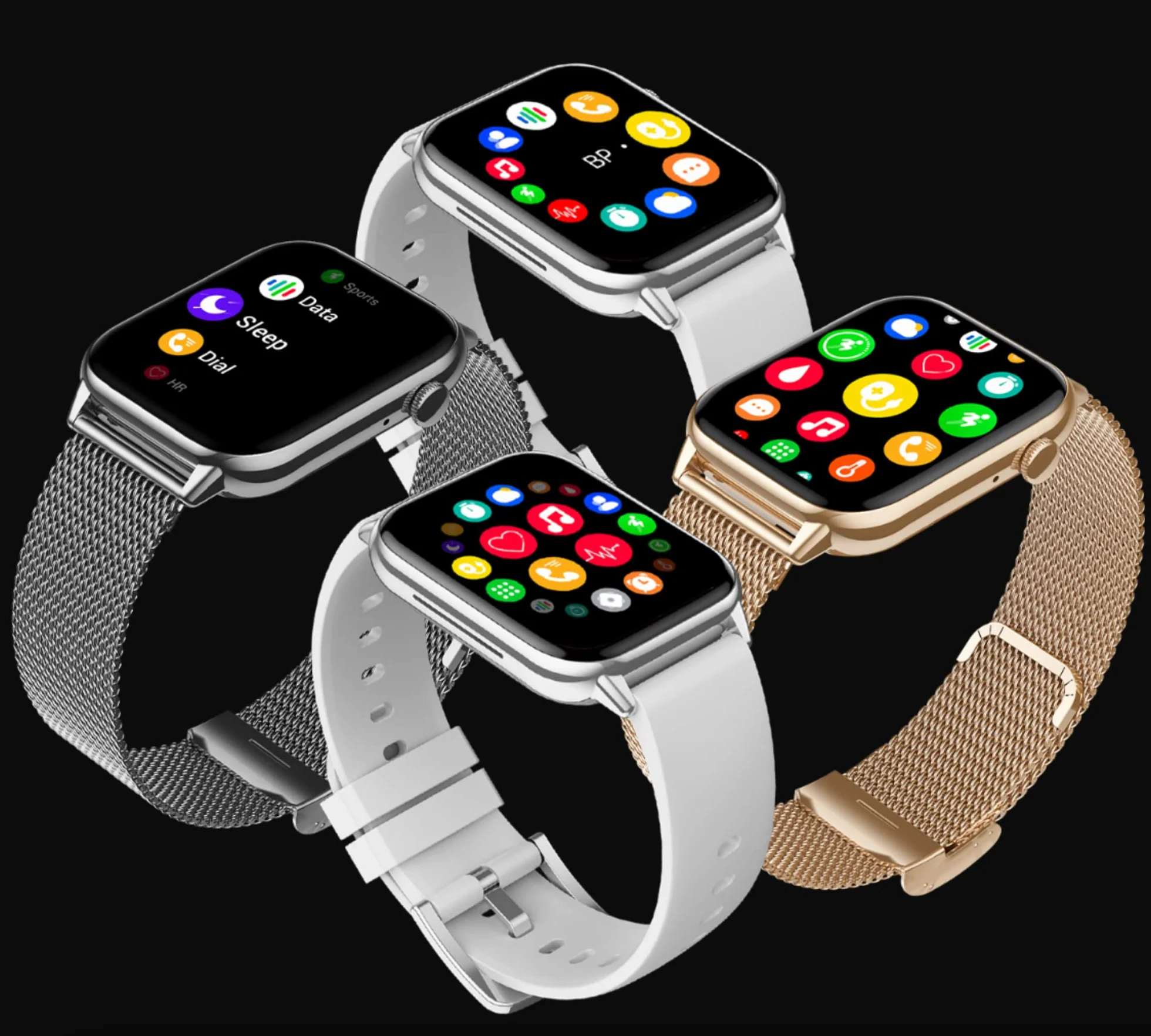 XWATCH Pro Elite S4, smartwatch, rozmowy, SMS, asystent głosowy, sport i zdrowie, mężczyzna, kobieta, dziecko, autonomia 7 dni... (różowa sportowa bransoletka)