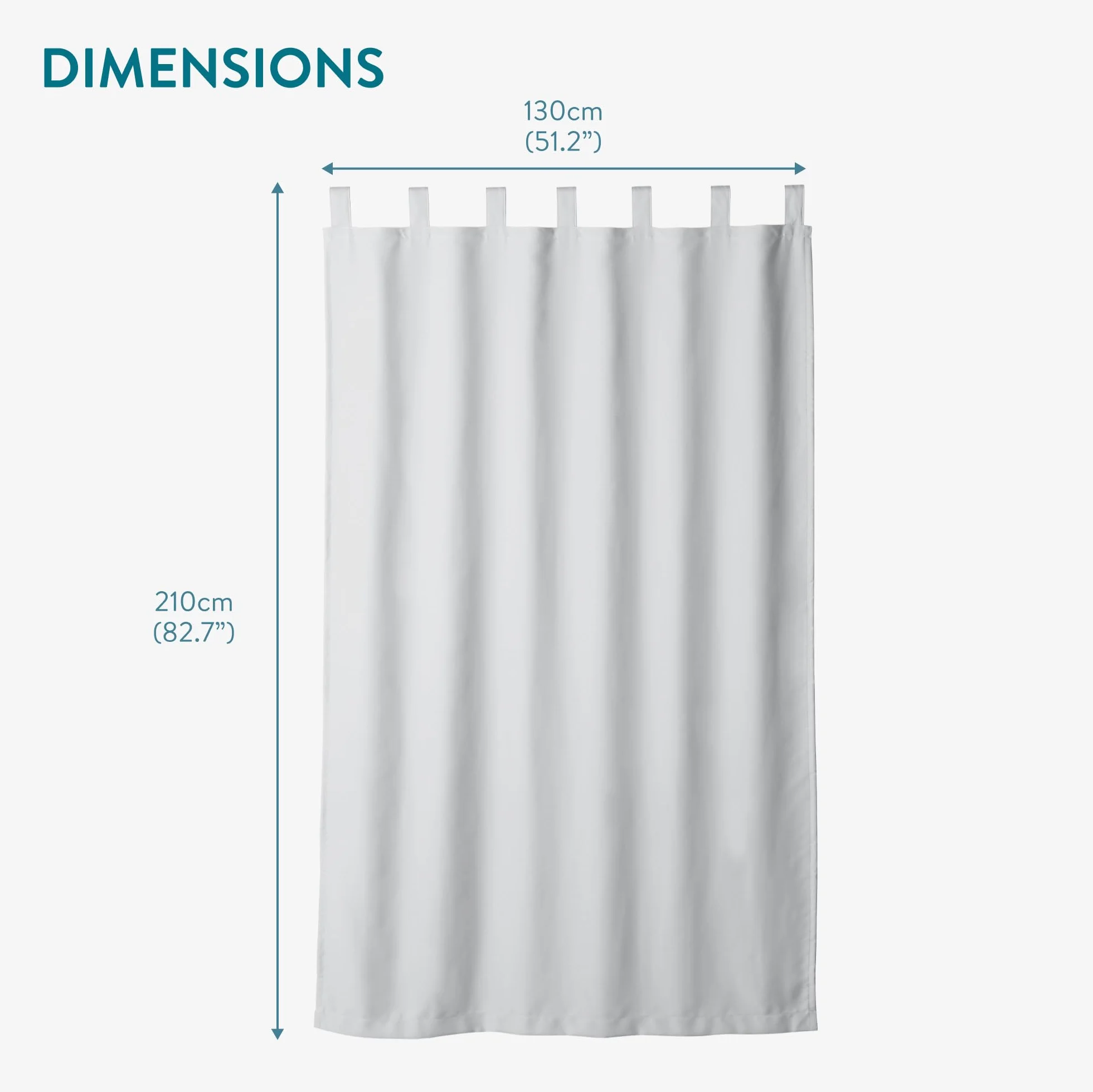 JEMIDI Patio Outdoor Curtain 1pcs Waterproof Velcro Strapsx5 White
