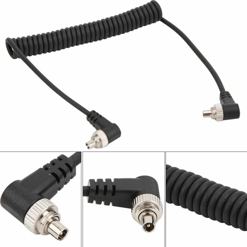 Flash Trigger Kabel PC, 100 cm męski na męski kabel synchronizacyjny z PC, błyskowa, kabel połączeniowy, akcesoria fotograficzne z zamkiem śrubowym do do do