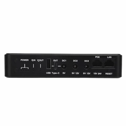 18000 MAh LI Baterie 6 Portów DC5V 9V 12V PoE 15V 24 V USB Typ C 5V Wyjścia Nieprzestrzenne Zasilanie do Routere Mini DC UPS do Tworzenia Kopii Zapasowej do Biura Domowego