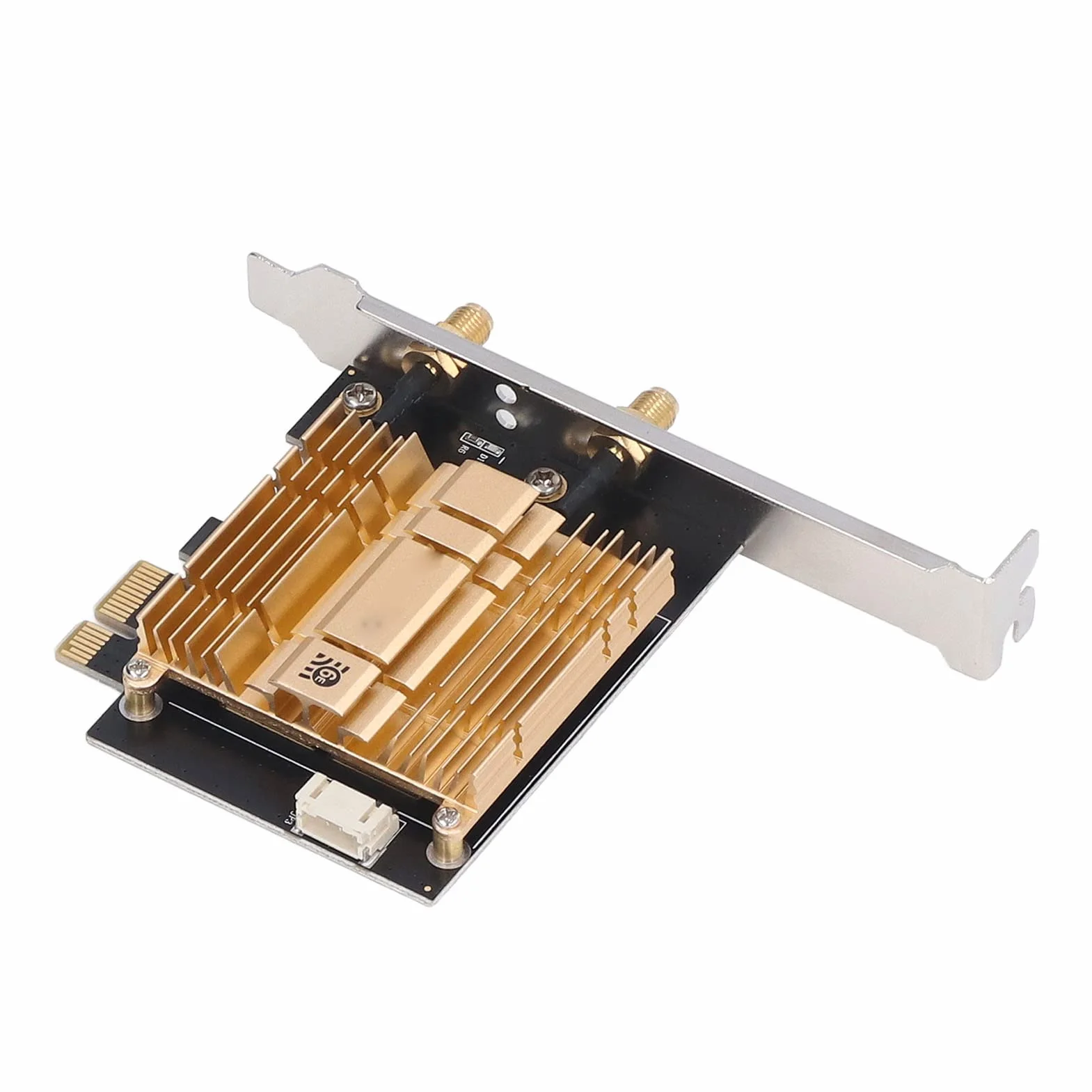 Adapter Bezprzewodowy PCI E Wysokowydajny Układ AX210 Karta WiFi 6E Dalekiego Zasięgu 6 GHz dla Systemu 11/10, Anteny 2x6dBi