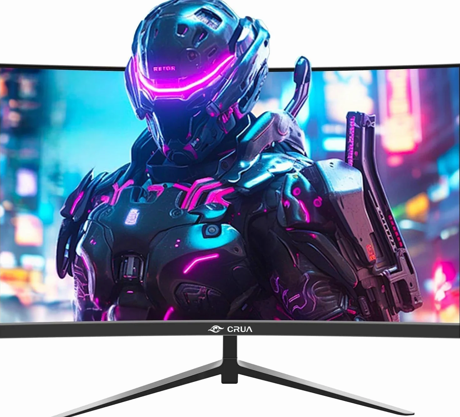 CRUA Curved Gaming-Monitor 27 Zoll 280Hz, FHD 1080P 1800R PC-Monitor, 1 ms GTG mit FreeSync, geringe Bewegungsunschärfe, Augenschutz, VESA, DisplayPort, HDMI, Schwarz
