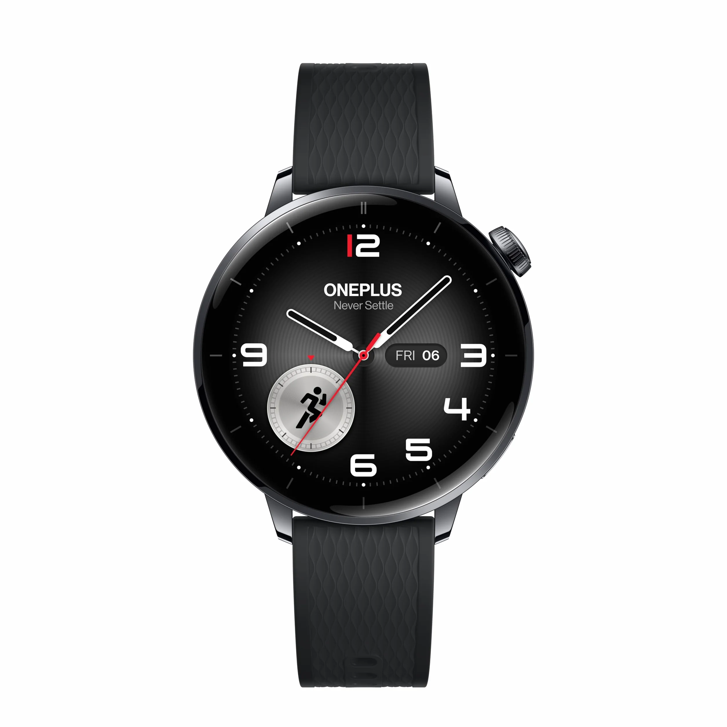 OnePlus Watch 3 Smartwatch, obudowa ze stali nierdzewnej 43 mm, bateria do 60 h, 100+ trybów sportowych, IP68 i 5ATM, zegarek fitness do kontroli zdrowia - czarny