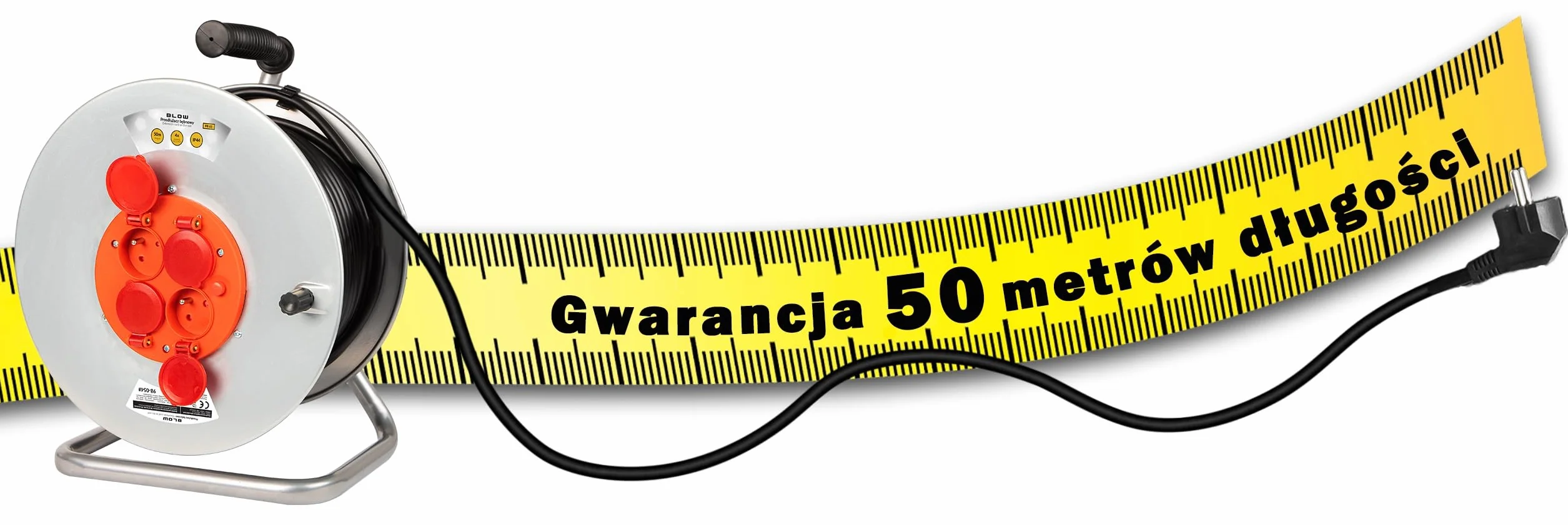 MOCNY PRZEDŁUŻACZ BĘBNOWY METALOWY NA BĘBNIE OGRODOWY BUDOWLANY 50m 3x2,5MM