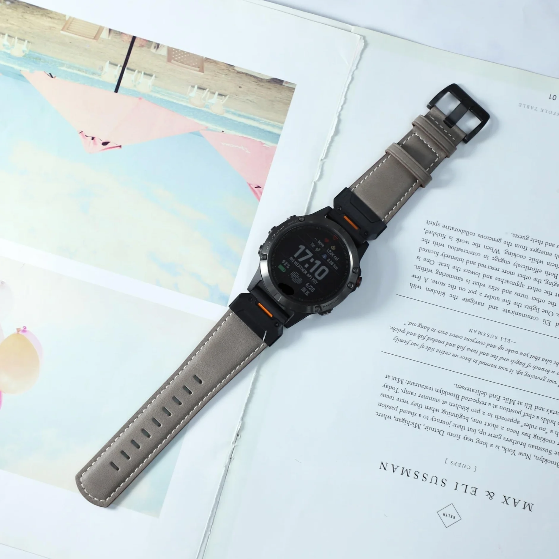 22 26MM skórzany pasek do zegarka paski do Garmin Fenix ​​7X7 6X6 Pro 5X5 Epix Gen 2 inteligentny zegarek opaski na rękę bransoletka