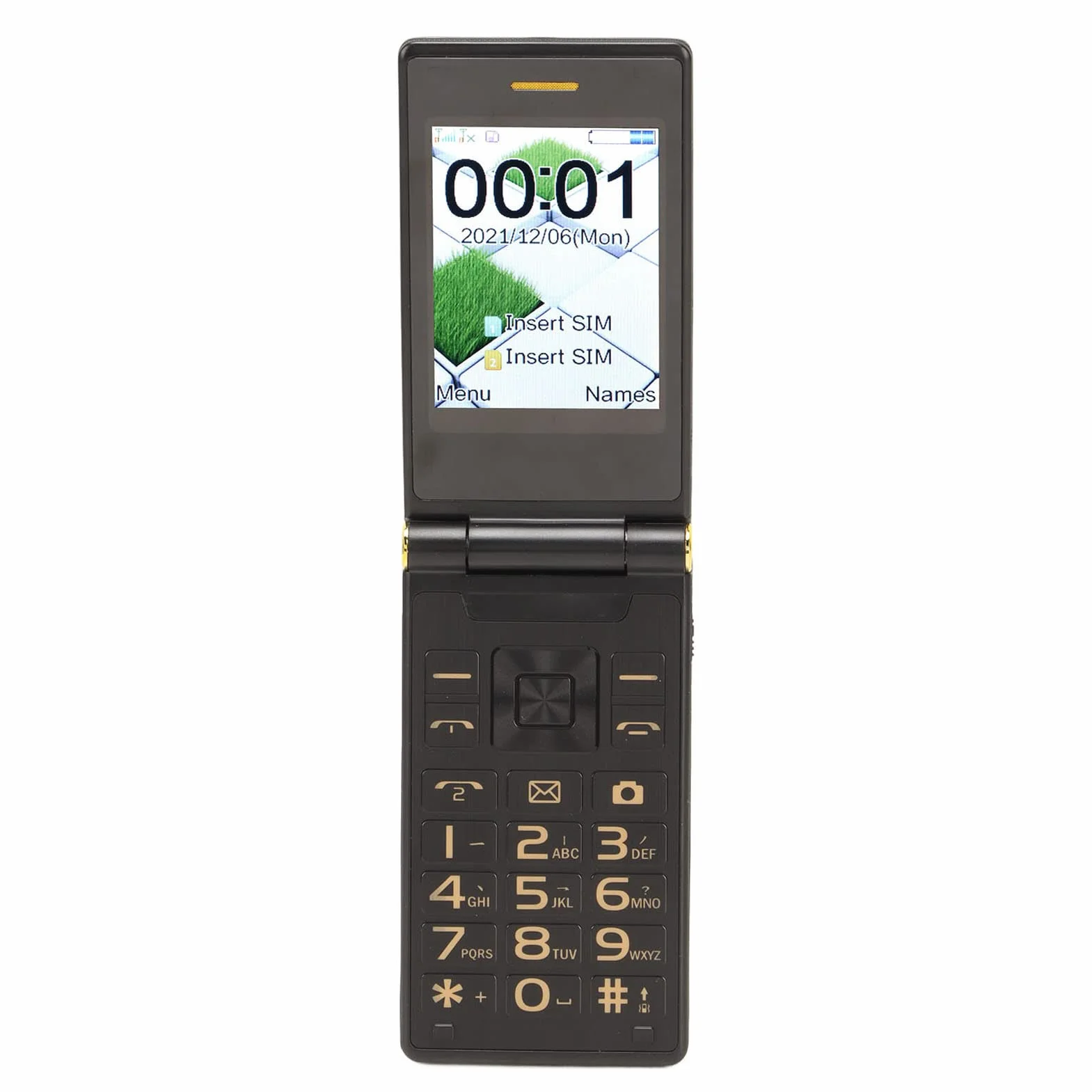 Odblokowane Telefony Komórkowe dla Seniorów, Telefon z klapką, Podstawowy Telefon Komórkowy z Dużym Przyciskiem dla Osób Starszych z Przyciskiem SOS, dużą głośnością, latarką,