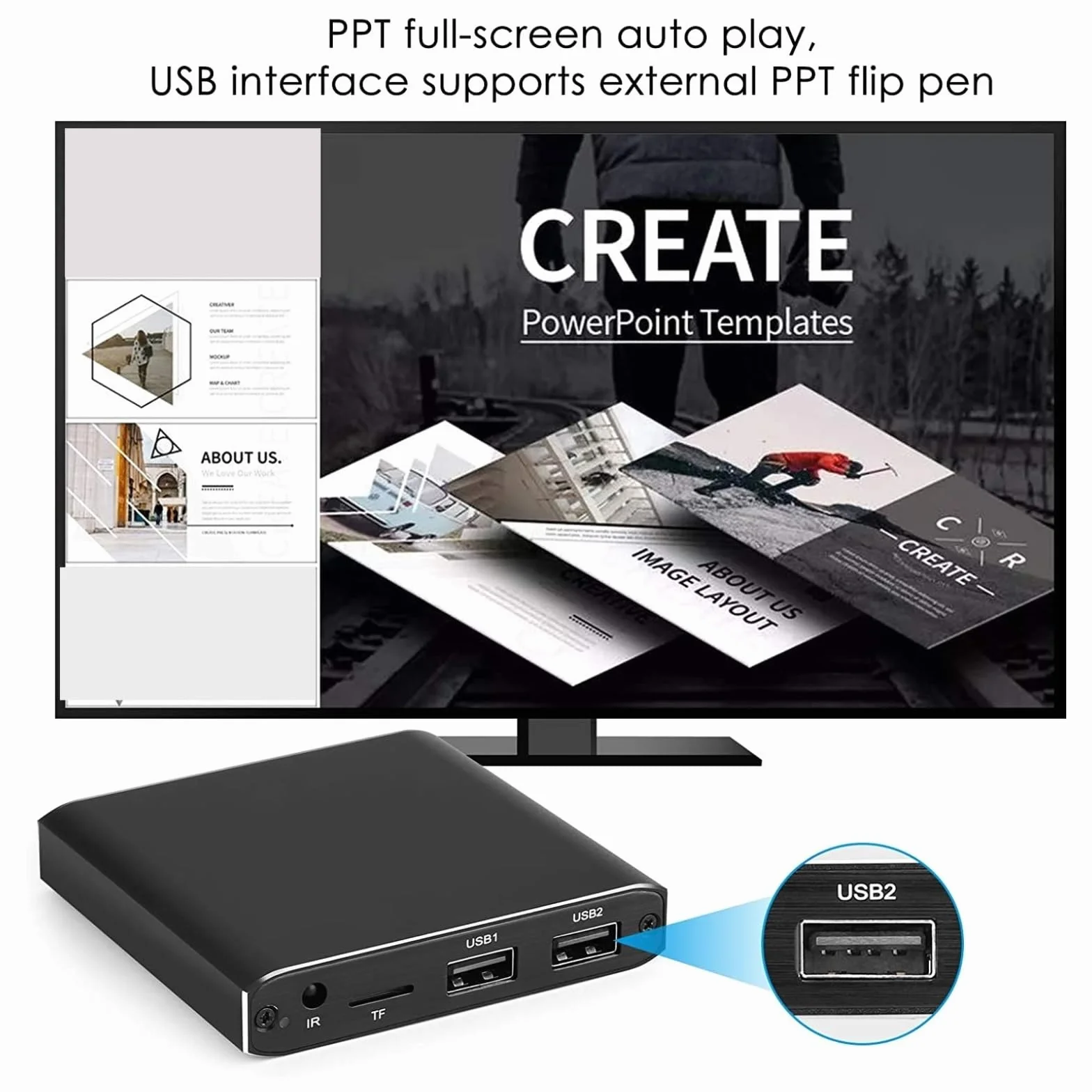 Odtwarzacz multimedialny Odtwarzacz reklamowy Automatyczne odtwarzanie w pętli z dyskiem Odtwarzacz multimedialny HD 1080P Szybko i wygodnie