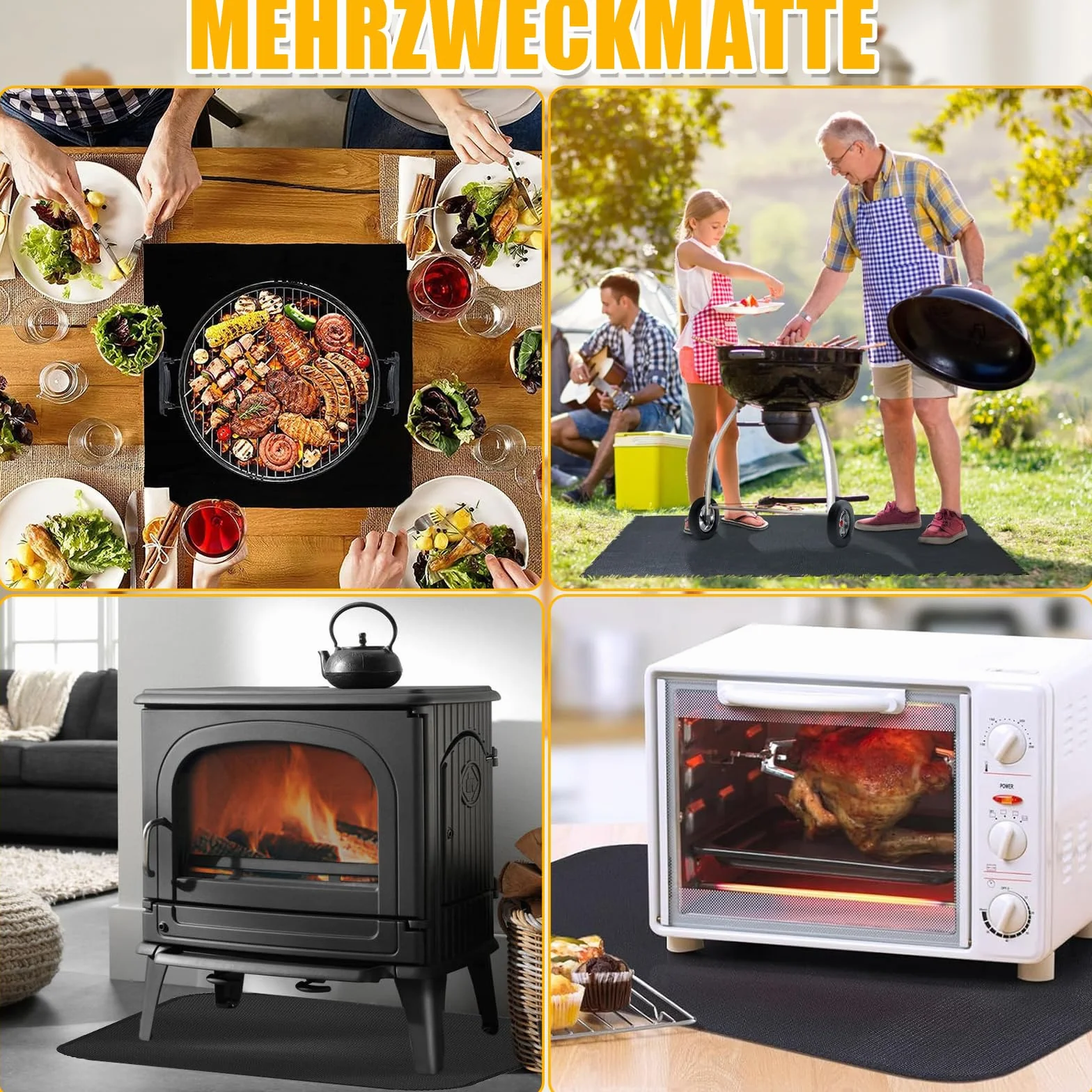 Mata ognioodporna 100x100 cm do 800°C, mata lutownicza chroniąca przed wysoką temperaturą