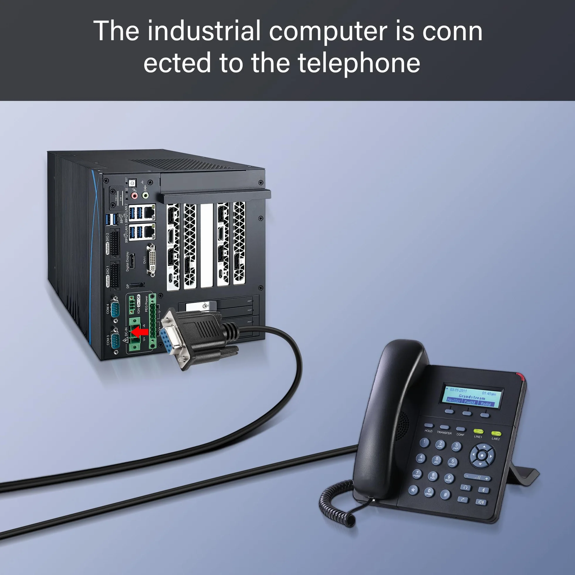 GINTOOYUN DB9 do RJ11 DB9-pinowy żeński kabel męski na RJ11/RJ12 6P6C kryształ telefon wtyczka RS232 Adapter do debugowania kabla do APC, UPS, telefonu, sterowania przemysłowego komputera itp. (5,9FT