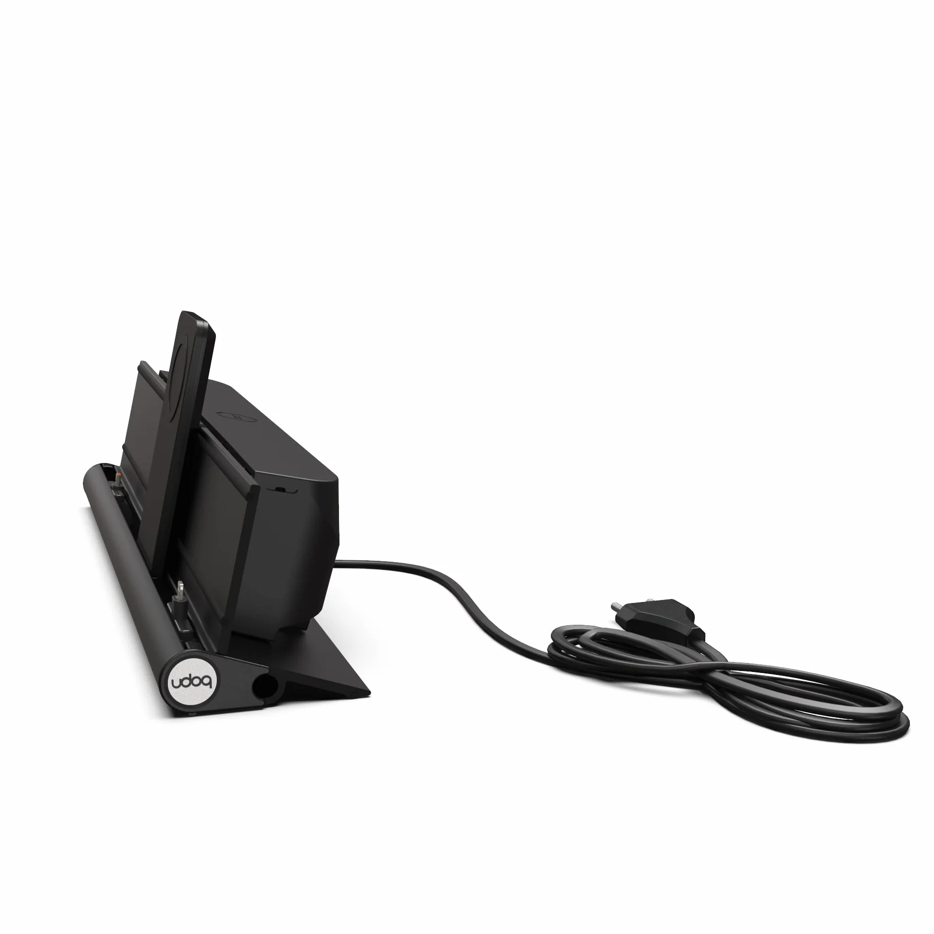 Stacja ładująca do iPhone Tablet i AirPods, udoq 400, aluminium, czarna, MagSafe i PD Charger