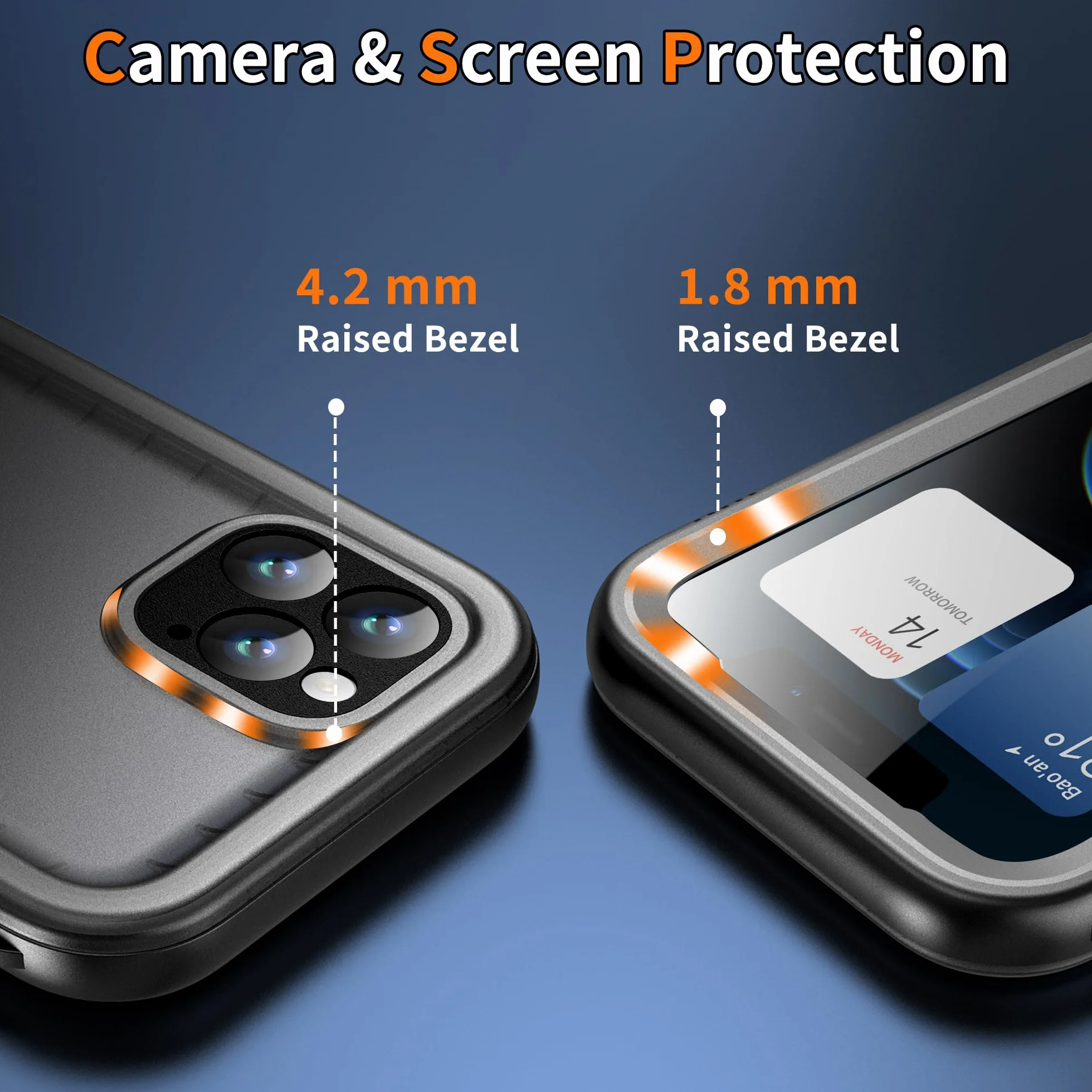 Cozycase Wojskowe Pancerne Etui do iPhone 11 Pro Wodoszczelne IP68 360 Case Z Pełna Ochroną Ekranu i Aparatu Smycz Obudowa Full Dwustronne 11Pro Waterproof Cover Czarny