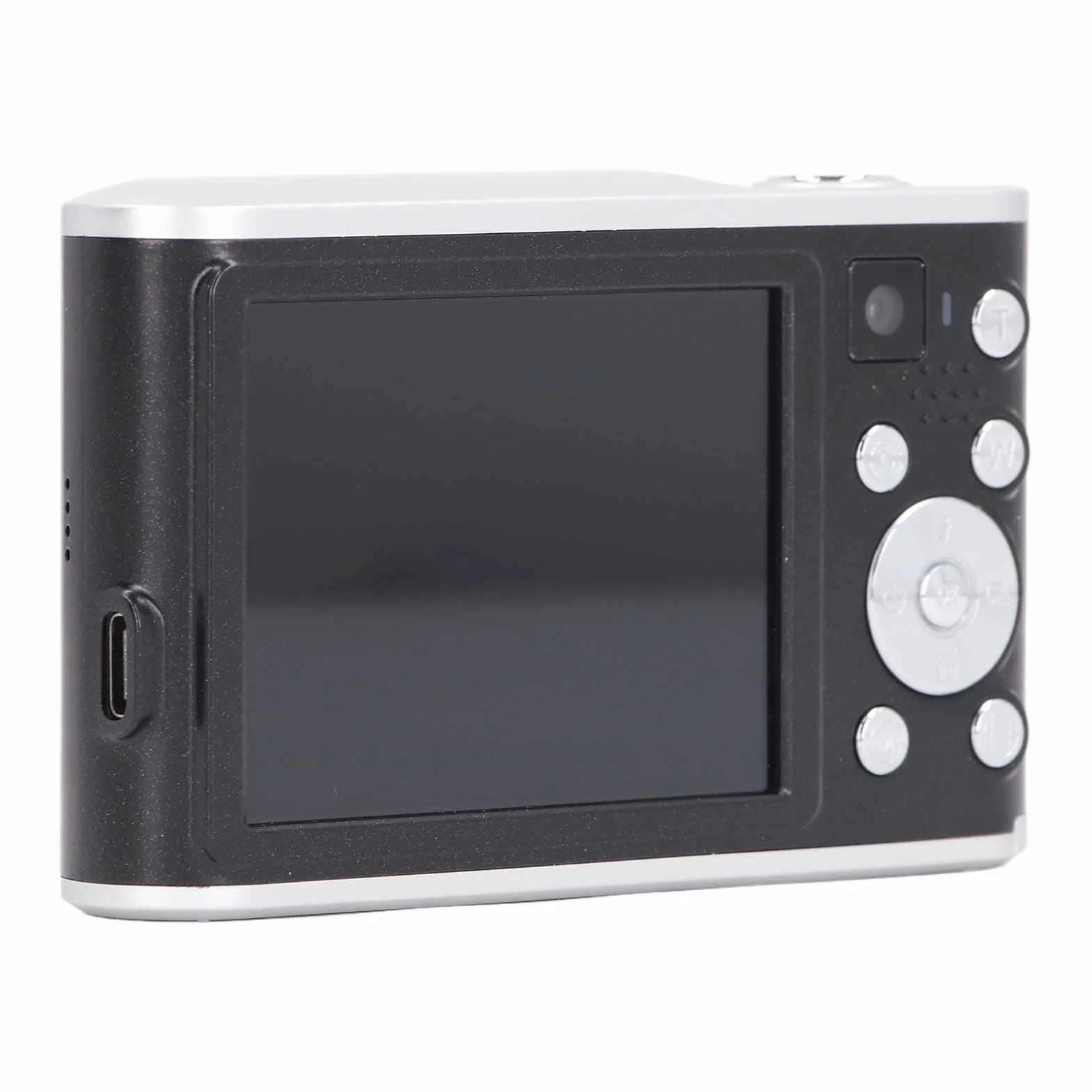 Kompaktowy Aparat Cyfrowy 48 MP 4K Ultra HD z Dwoma Obiektywami, Autofokusem, Wyświetlaczem IPS do Selfie, do Podróży i Ukończenia Studiów (BLACK)