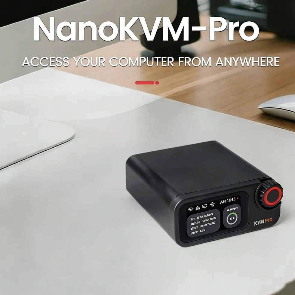 NanoKVM-Pro PiKVM 4K IP-KVM GbE WiFi6 HomeLab Server Desk WIFI Pilot NAS AI HD Drugi ekran Led Strip