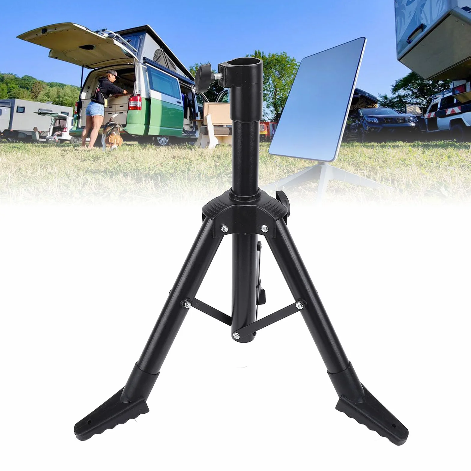Dilwe Stojak Trójnóg dla Gen 2, Metalowy Składany Uchwyt do Statywu dla Gen 2, Przenośna Stabilna Konstrukcja o Długości 63 Cm, Rozmiar Po Złożeniu 45 Cm, do Jachtu Kempingowego Campervan Outdoor