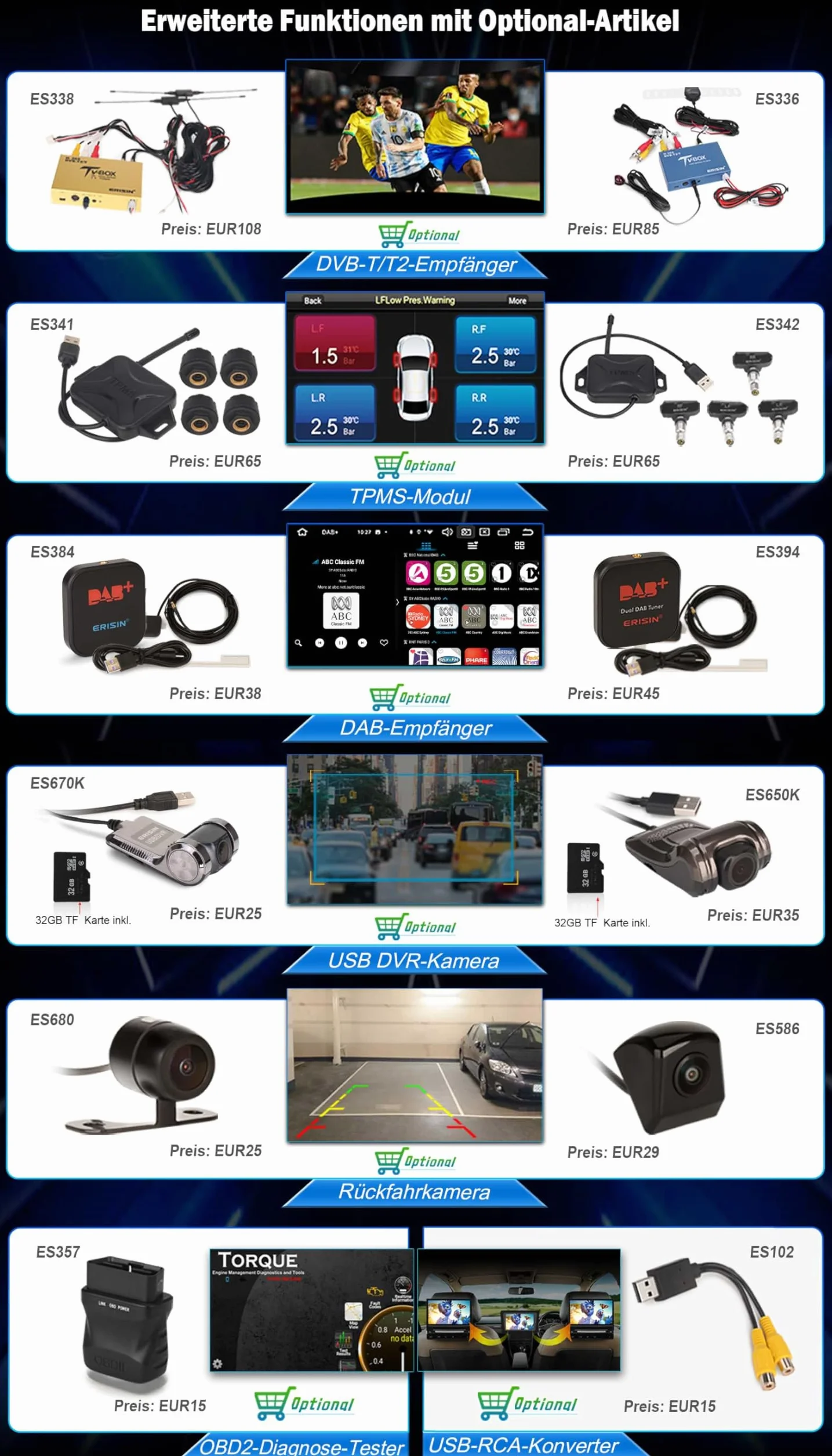 Qualcomm radio samochodowe ośmiordzeniowe 8 GB + 128 GB Android 14 DAB+ do Mercedes Benz C/CLC klasa W203 G klasa W463 z nawigacją GPS, bezprzewodowe, Apple CarPlay, Android, DSP, WiFi, Bluetooth 5.1