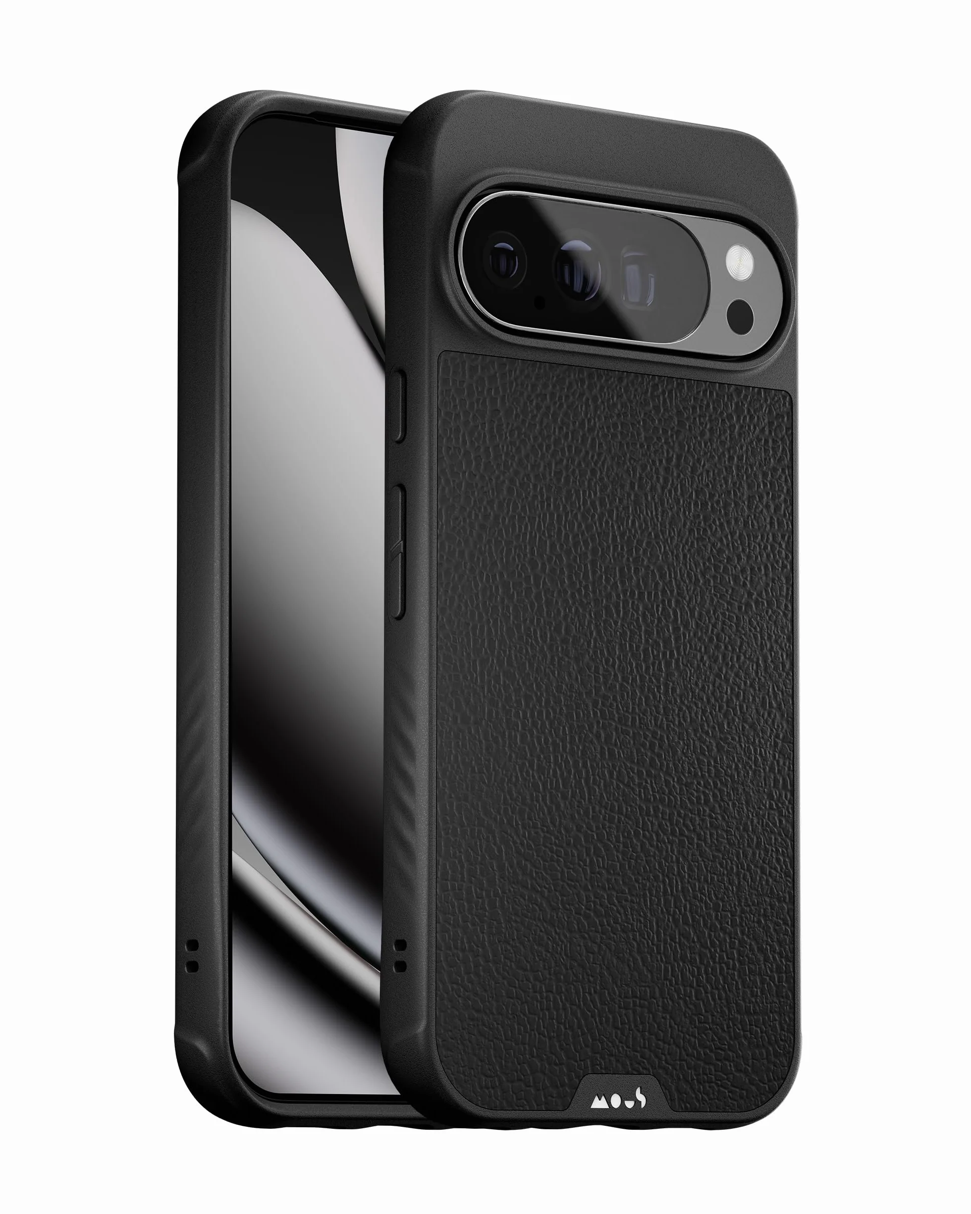 Mous Etui na telefon komórkowy 6,8", kompatybilne z Magsafe - Limitless 6.0, skórzane etui na telefon komórkowy, odporne na uderzenia, zarysowania, czarne