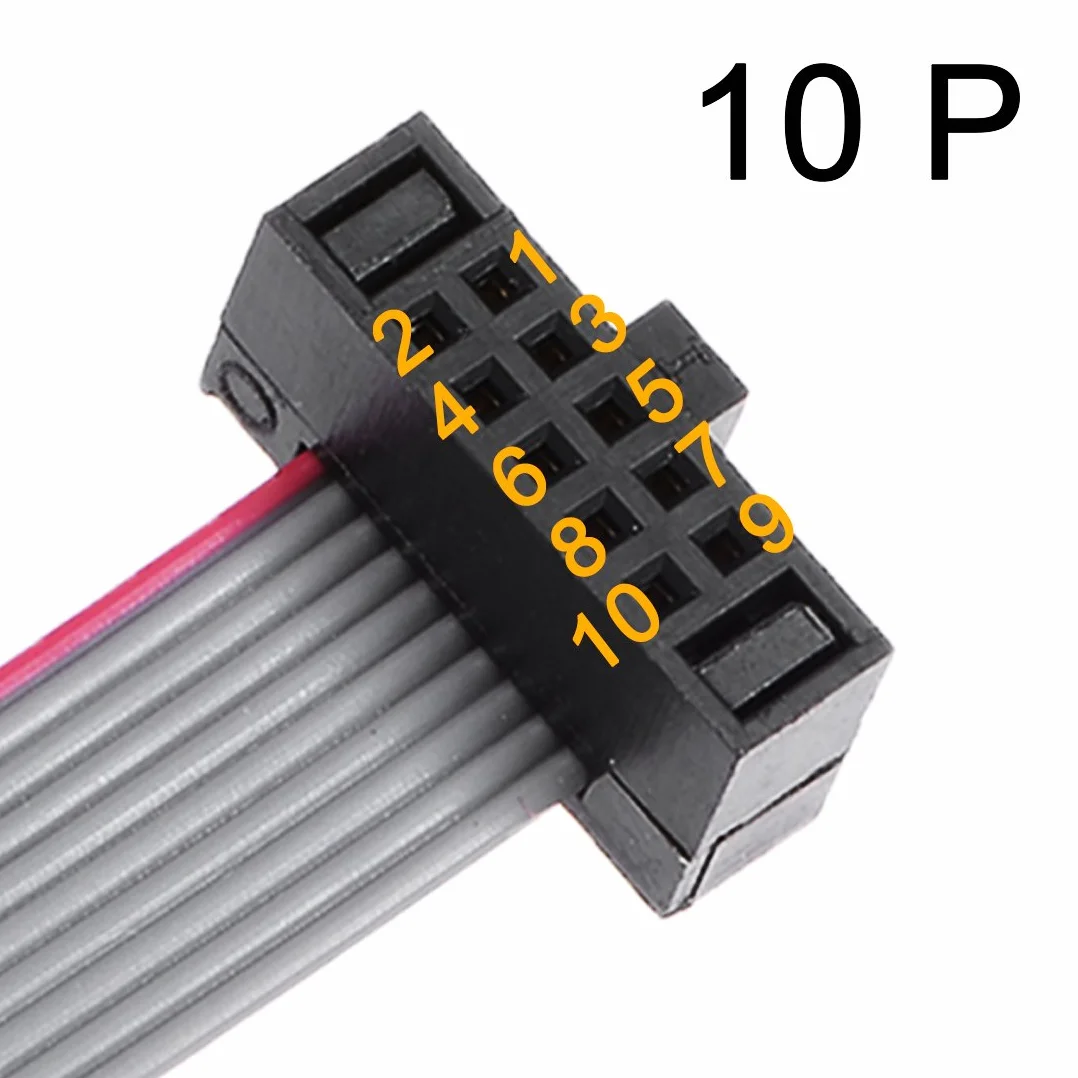 sourcing map IDC 10 pins wtyczka kabel płaski gniazdo 20 cm 1,27 mm odstęp DE