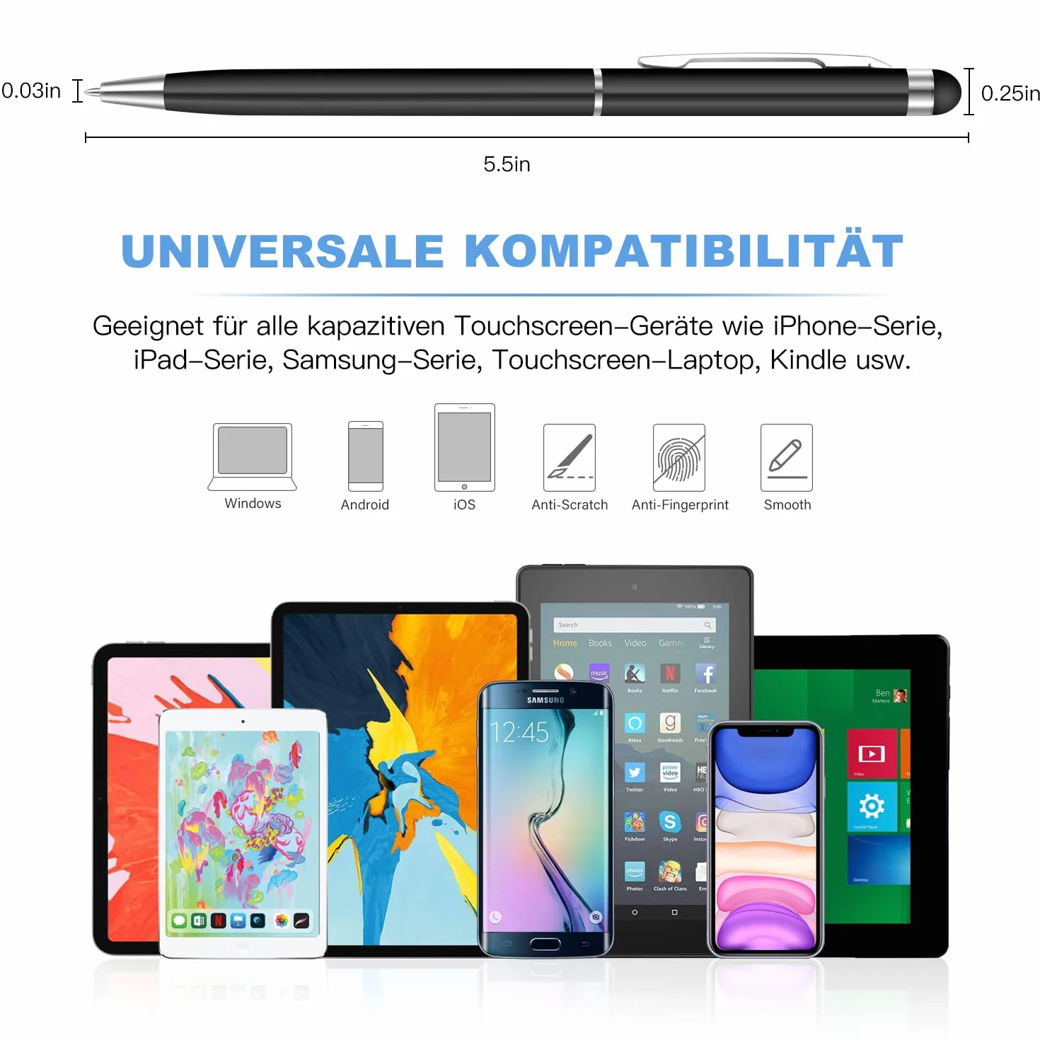 MEKO długopisy do tabletów 10 szt. rysik 2 w 1 do smartfonów iPhone iPad Android Samsung Switch Microsoft Surface Tab