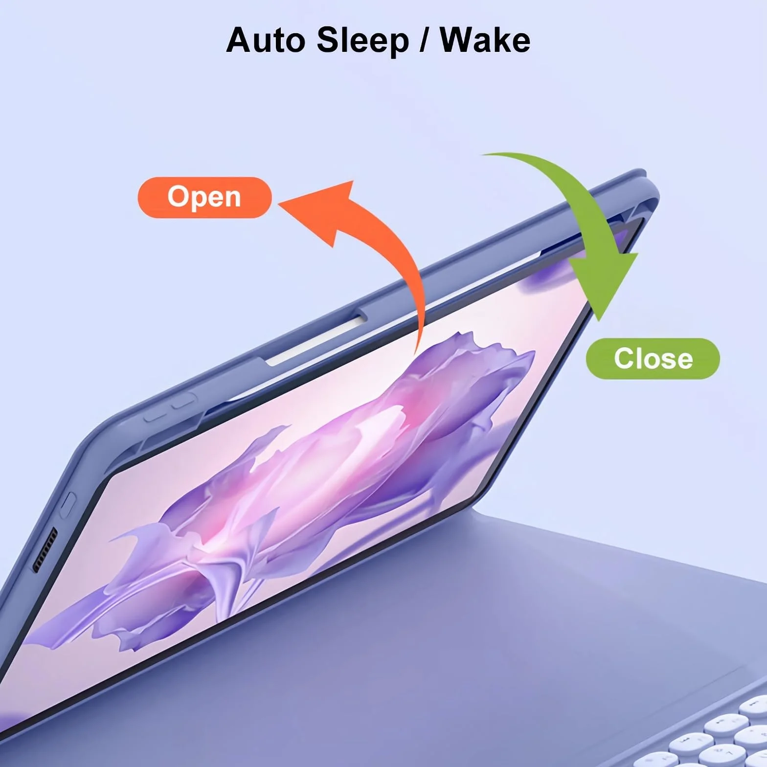 Etui z klawiaturą do Xiaomi Mi Pad 5/5 Pro 11" 2021, Wbudowany Uchwyt Na Ołówek, Magnetyczna Odłączana Bezprzewodowa Podświetlana Klawiatura z Myszą Bluetooth,Blue 1