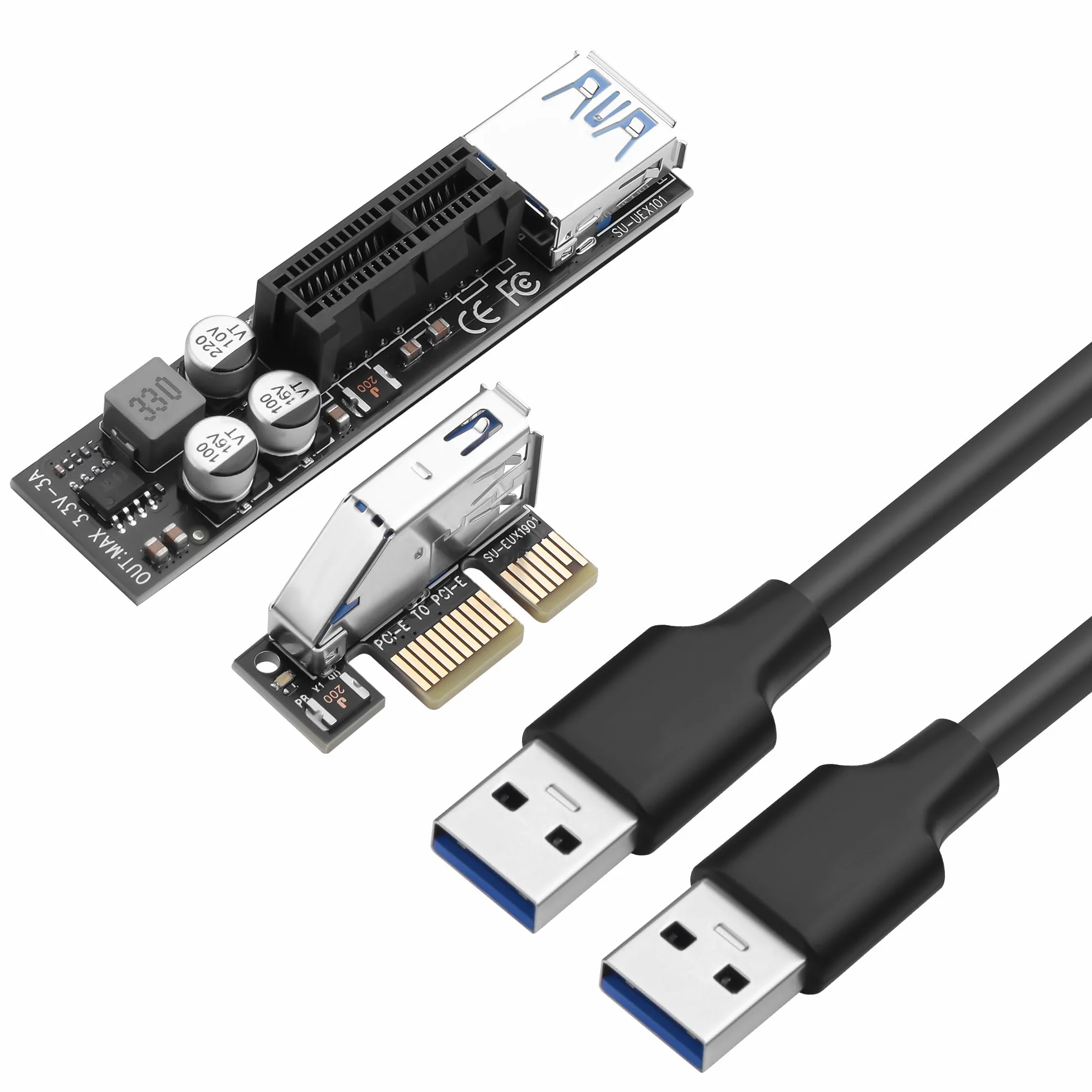 Kabel riser PCIe 3.0 x1 90-stopniowy 60 cm