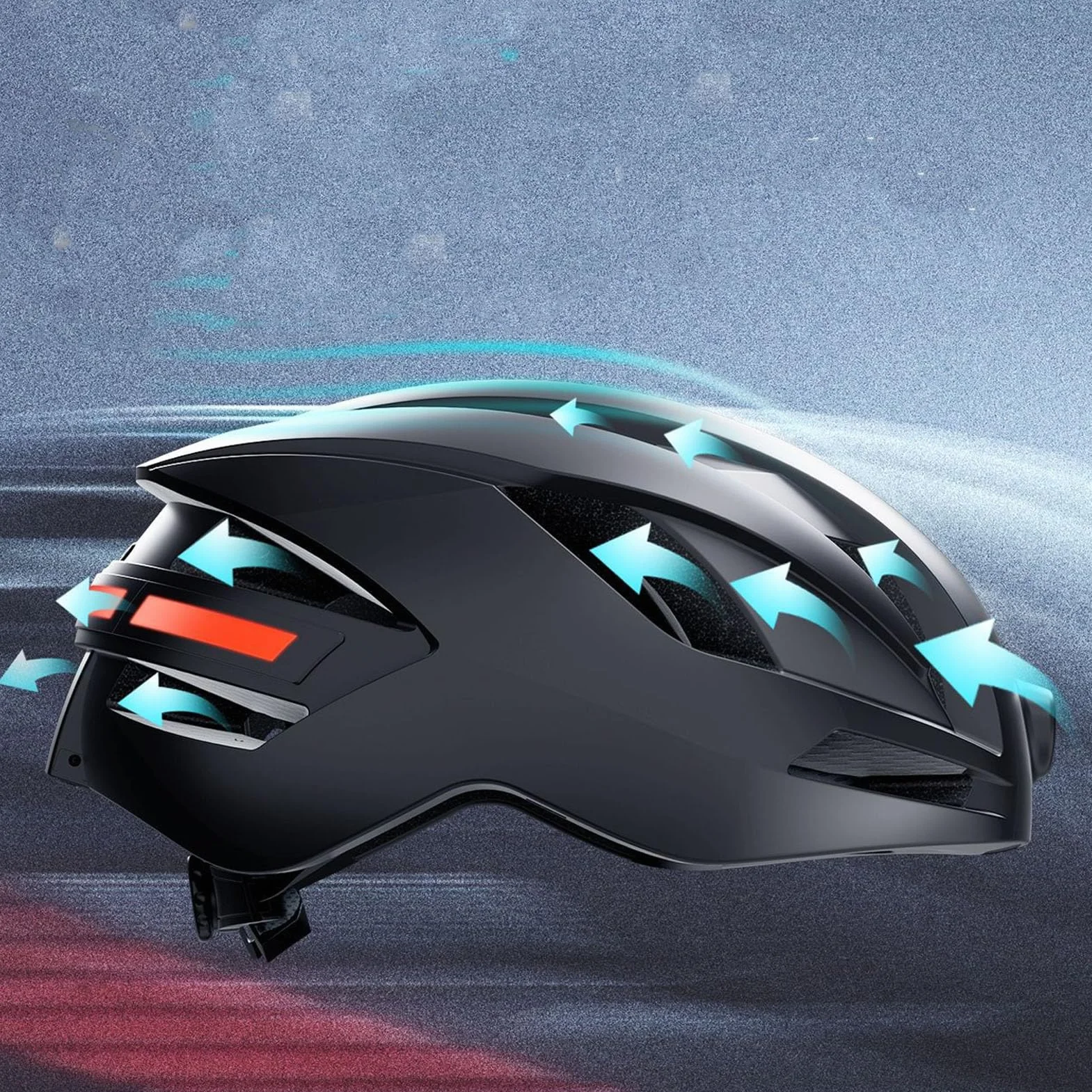 Cuifati Inteligentny Kask Bluetooth, 1080p HD Camera Połączenie Wi -Fi Smart Cycling Helask z Obiektywem o Szerokości 170 °, Hełm Rowerowy z kamerą do Jazdy EBike Electric Scooter