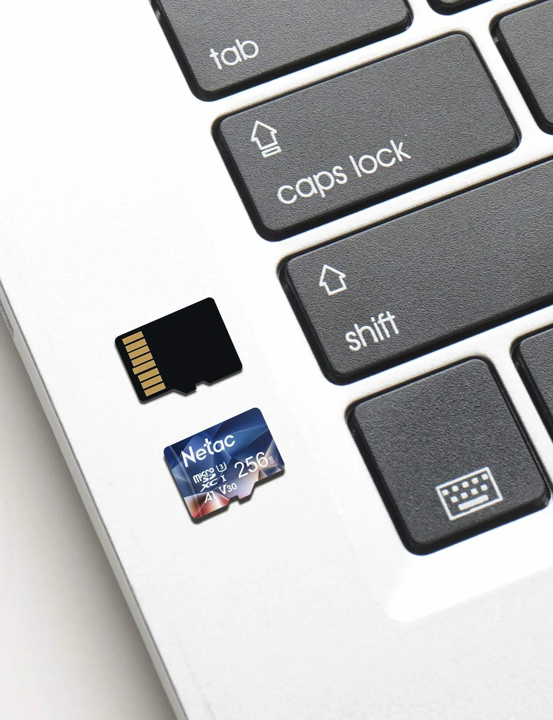 Netac Karta micro SD 256 GB Exfat 100 MB/S, MicroSDXC karta pamięci do smartfona, przełącznika, tabletu, aparatu, drona, Raspberry pi - karty pamięci P500 do telefonu komórkowego