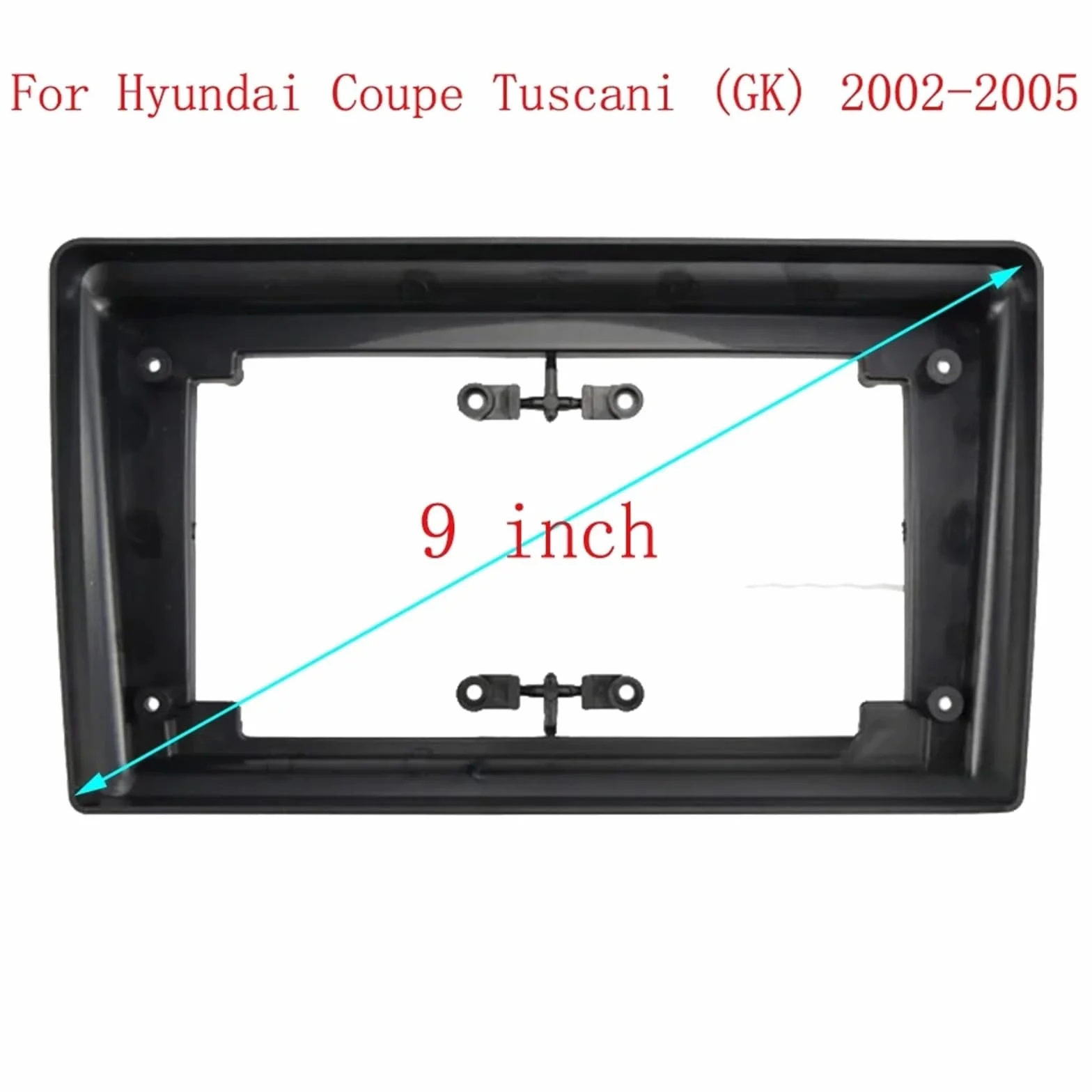 Akcesoria samochodowe 9-calowy adapter ramy samochodowej Pasuje do Hyundai Coupe Tuscani (GK) 2002-2005 Zestaw montażowy radia do deski rozdzielczej Autoradio Rahmen(Frame Cable)