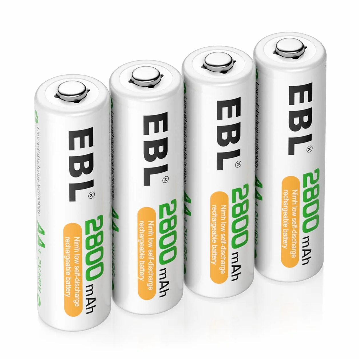 EBL AA akumulator 2800mAh, akumulatory NiMH o wysokiej pojemności z pudełkiem do przechowywania, 4 sztuki