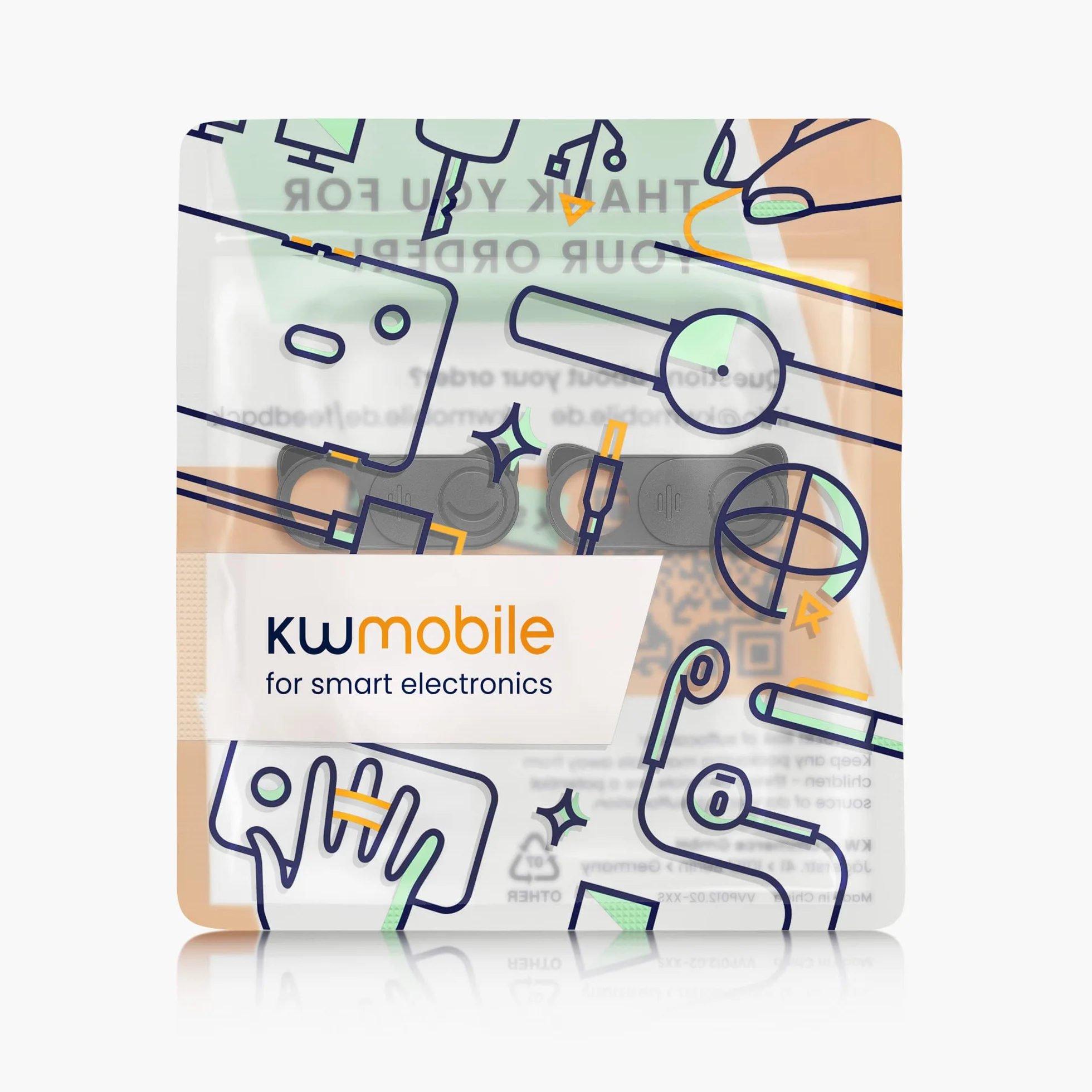 kwmobile Osłona kamery internetowej kompatybilna z osłoną aparatu, 2 x samoprzylepny suwak ABS do laptopa - czarny