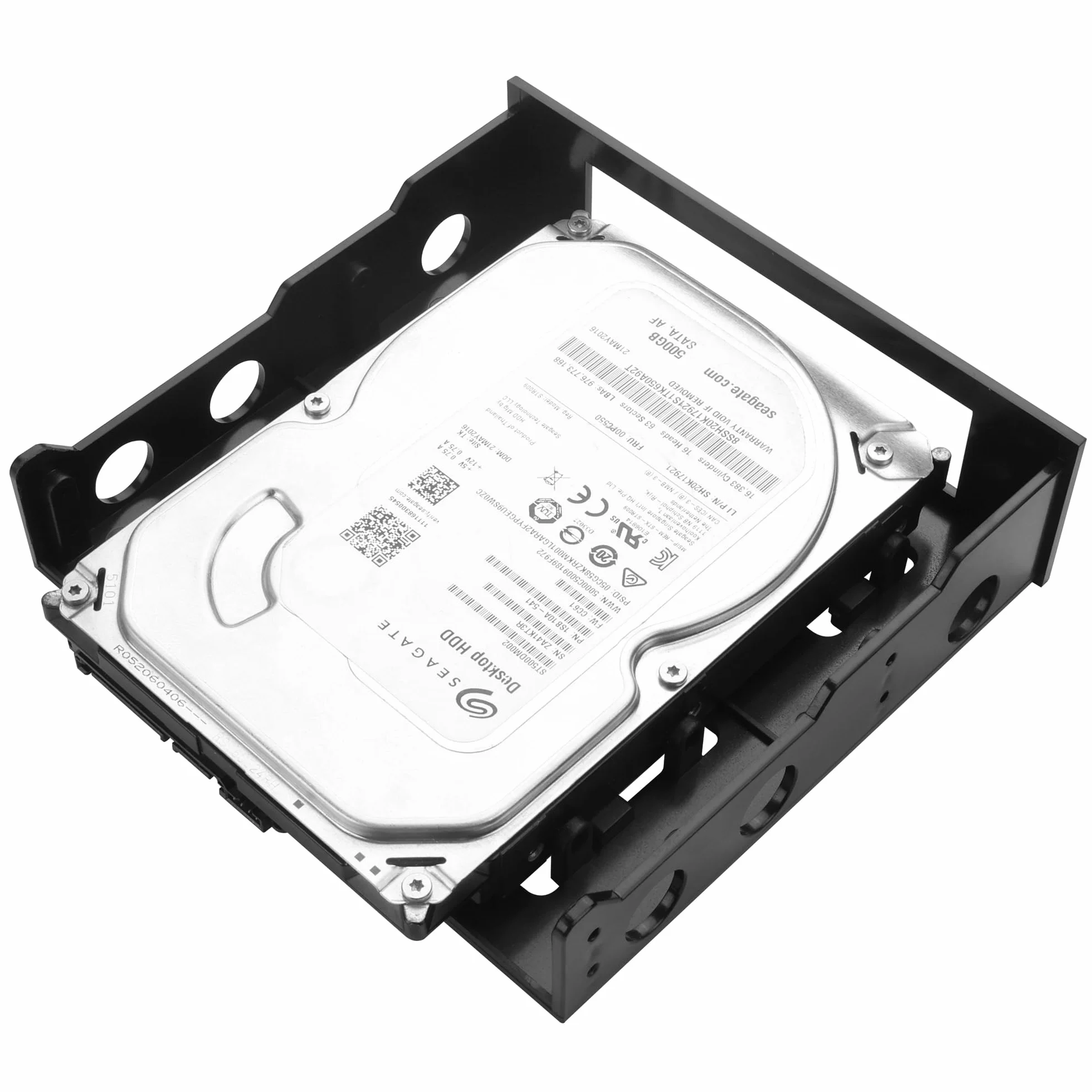 YAODHAOD Adapter do dysków twardych 3.5" na 5.25" kieszeń 2SZT., uchwyt dyskowy, czarny, do montażu HDD w komputerze stacjonarnym