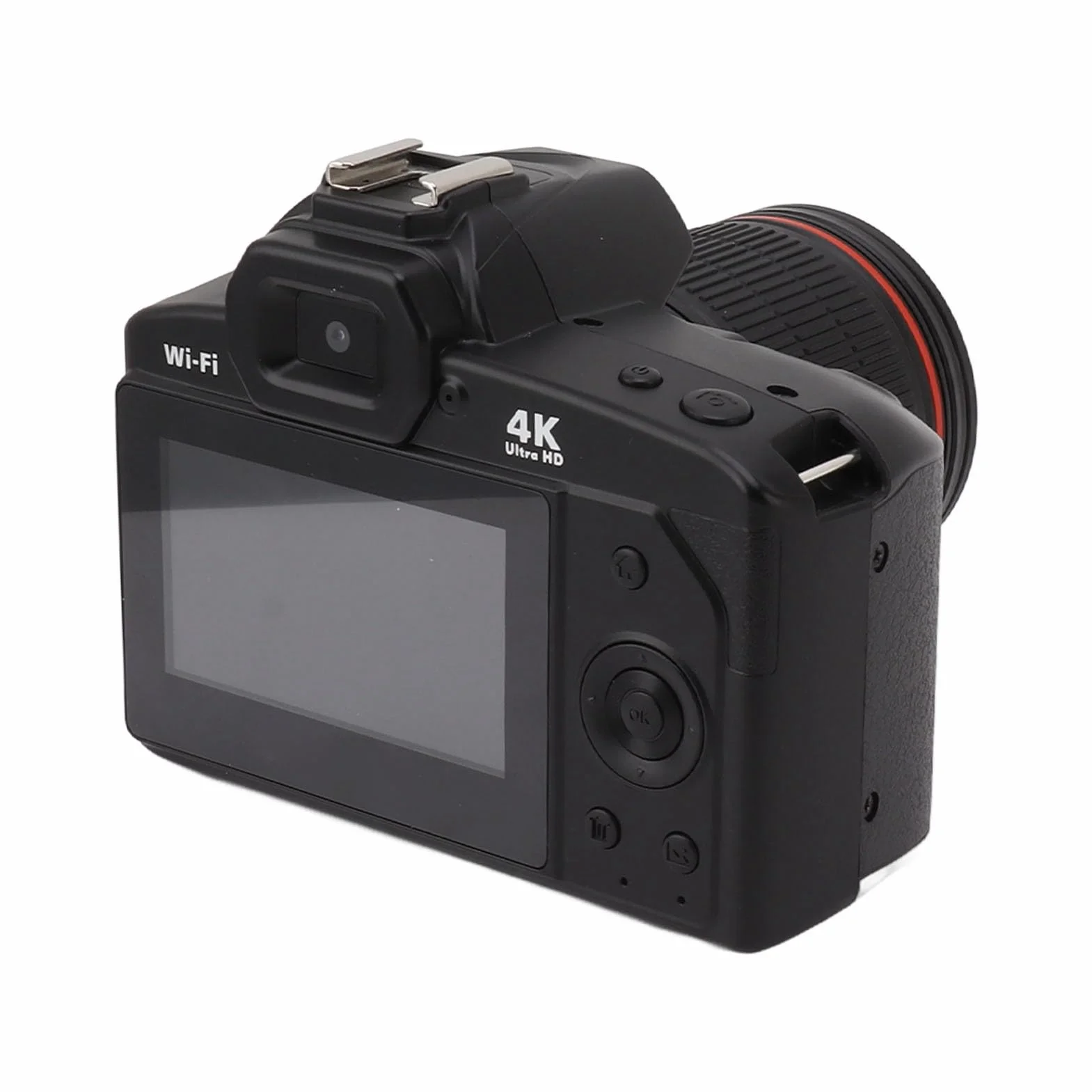 Aparat Cyfrowy 4K, Kolorowy Wyświetlacz 64 MP, Zoom 16x, Kamera HD do Vlogowania do Robienia zdjęć, Wideo, Połączenie Wi-Fi, Zdjęcia Nocne, Długi Czas Pracy Baterii