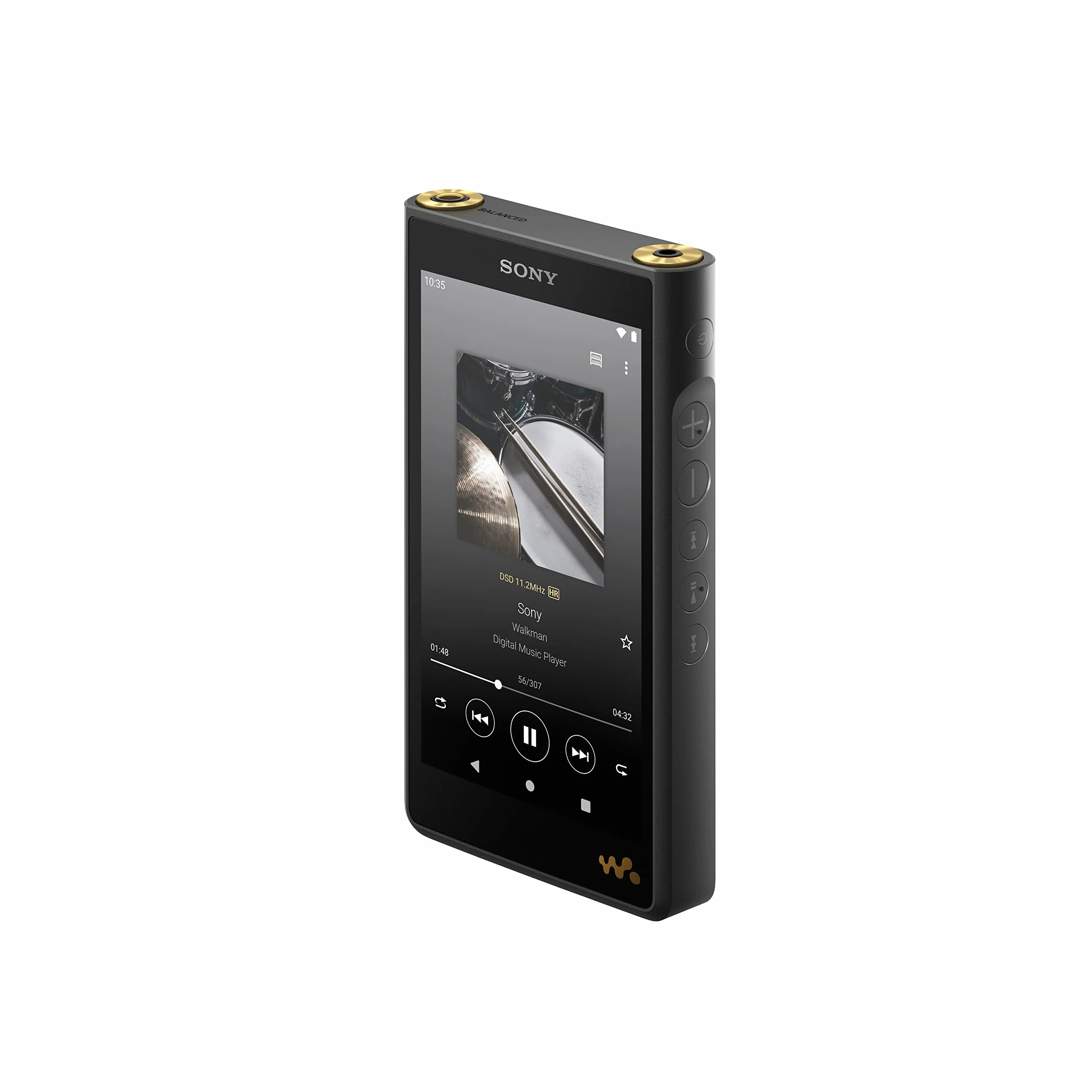 Sony NW-WM1AM2 cyfrowy odtwarzacz muzyki Walkman o wysokiej rozdzielczości z systemem Android 11, ekranem dotykowym, Bluetooth i Wi-Fi, czarny